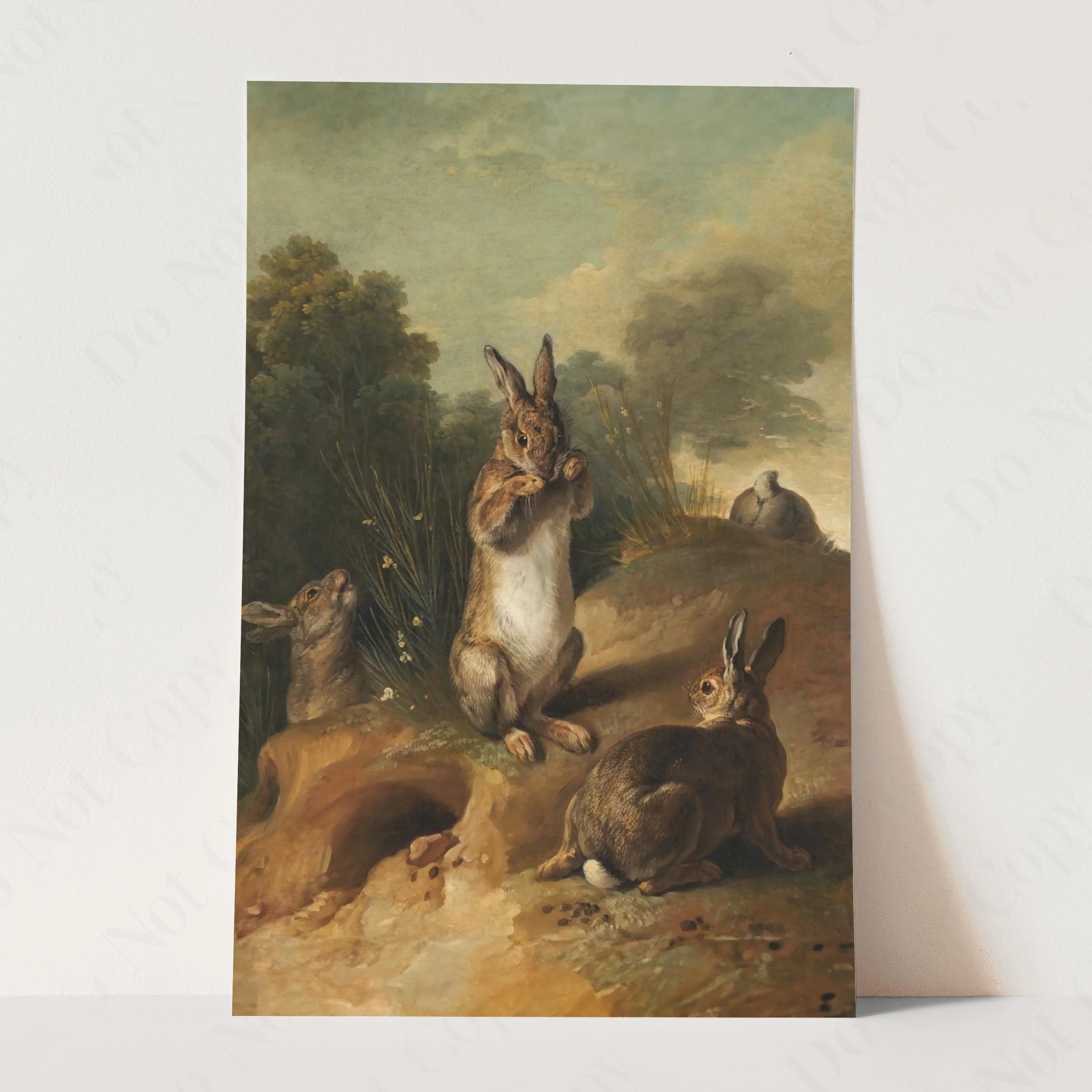 Rabbits 1720 by Francois Desportes - Image 3