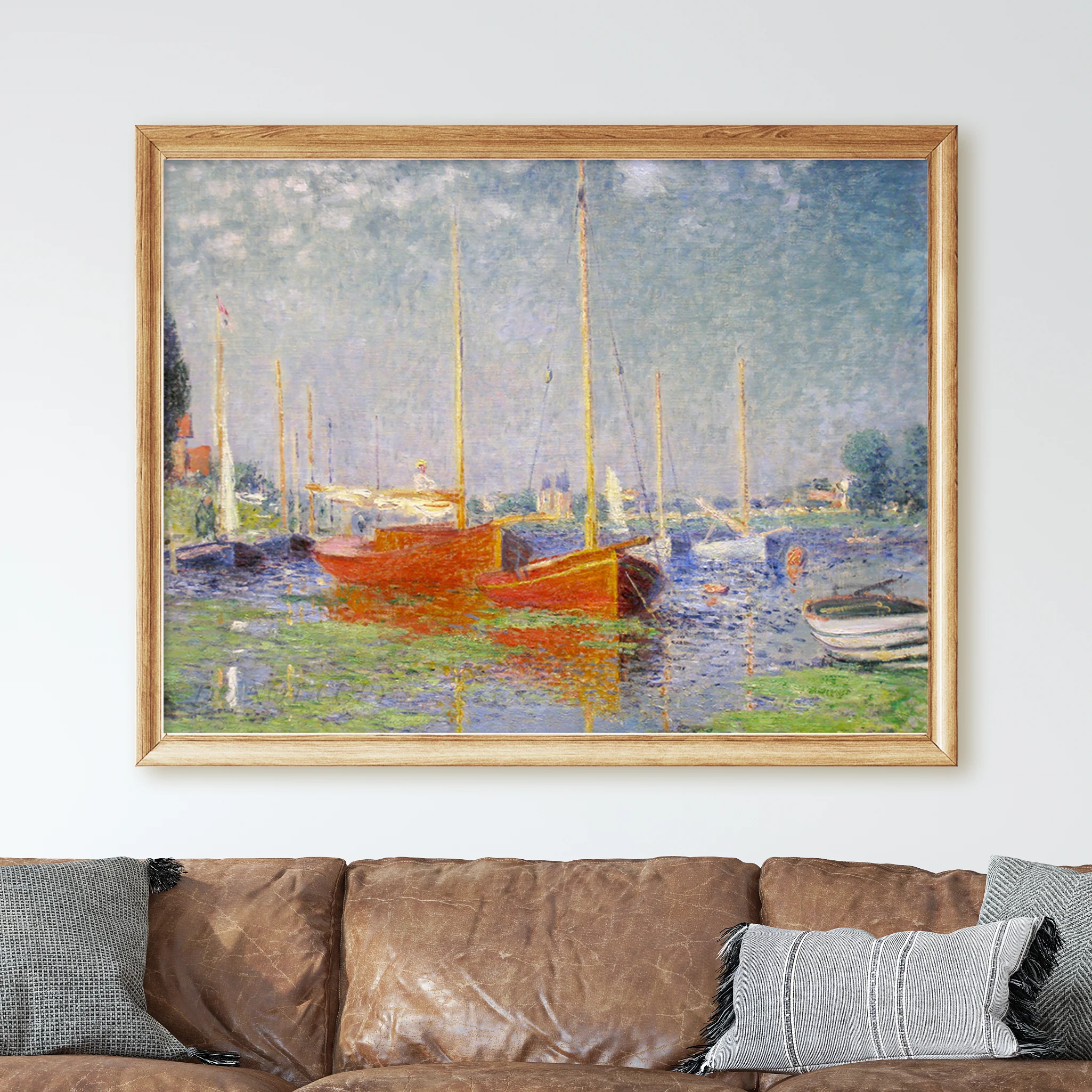 Red Boats at Argenteuil (1875) by Claude Monet - Image 2