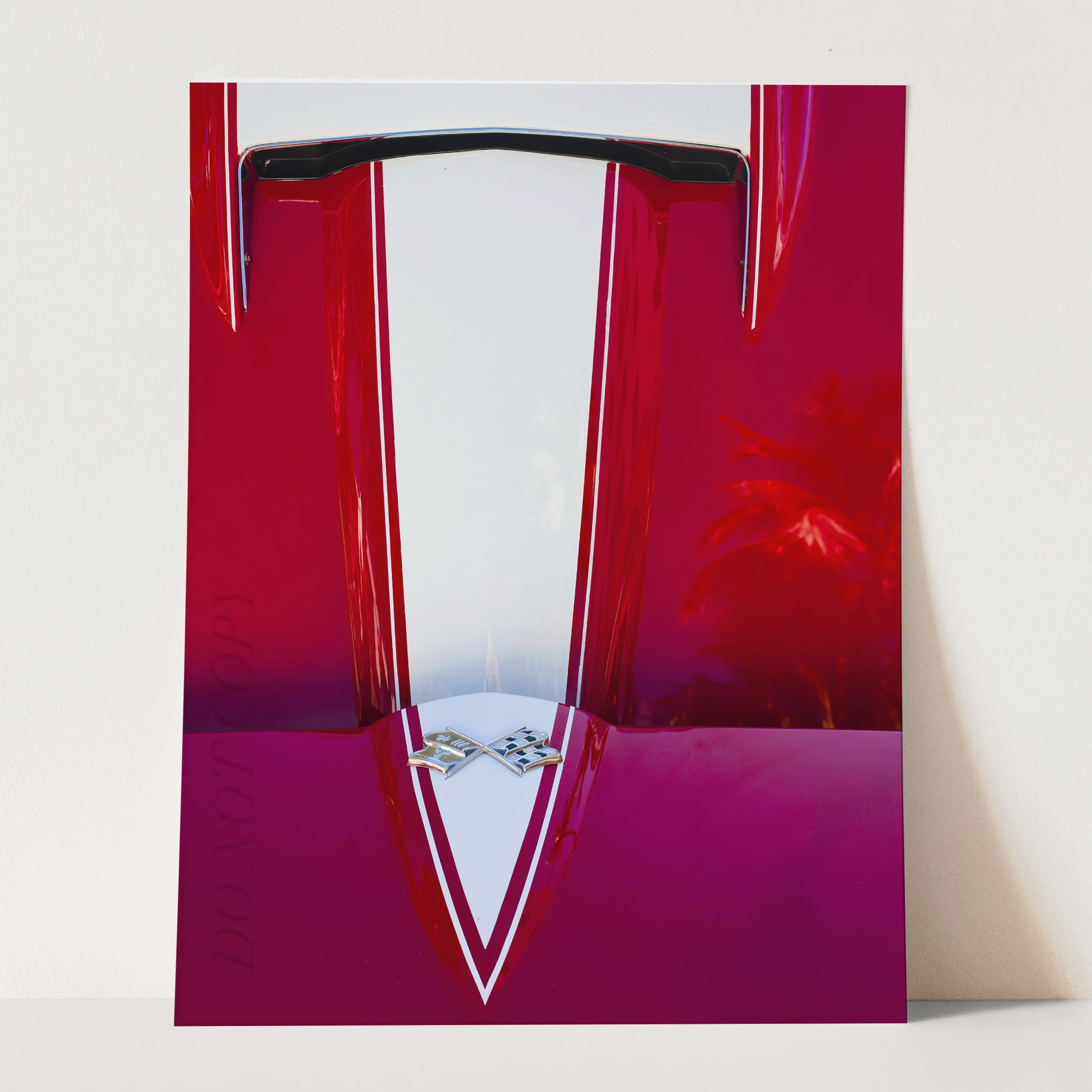 Red Corvette Car Hood - Image 3