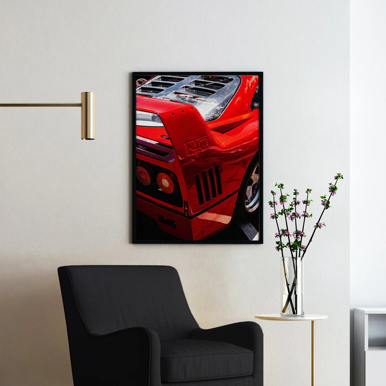 Red Ferrari F40 Rear Light and Spoiler - Image 2