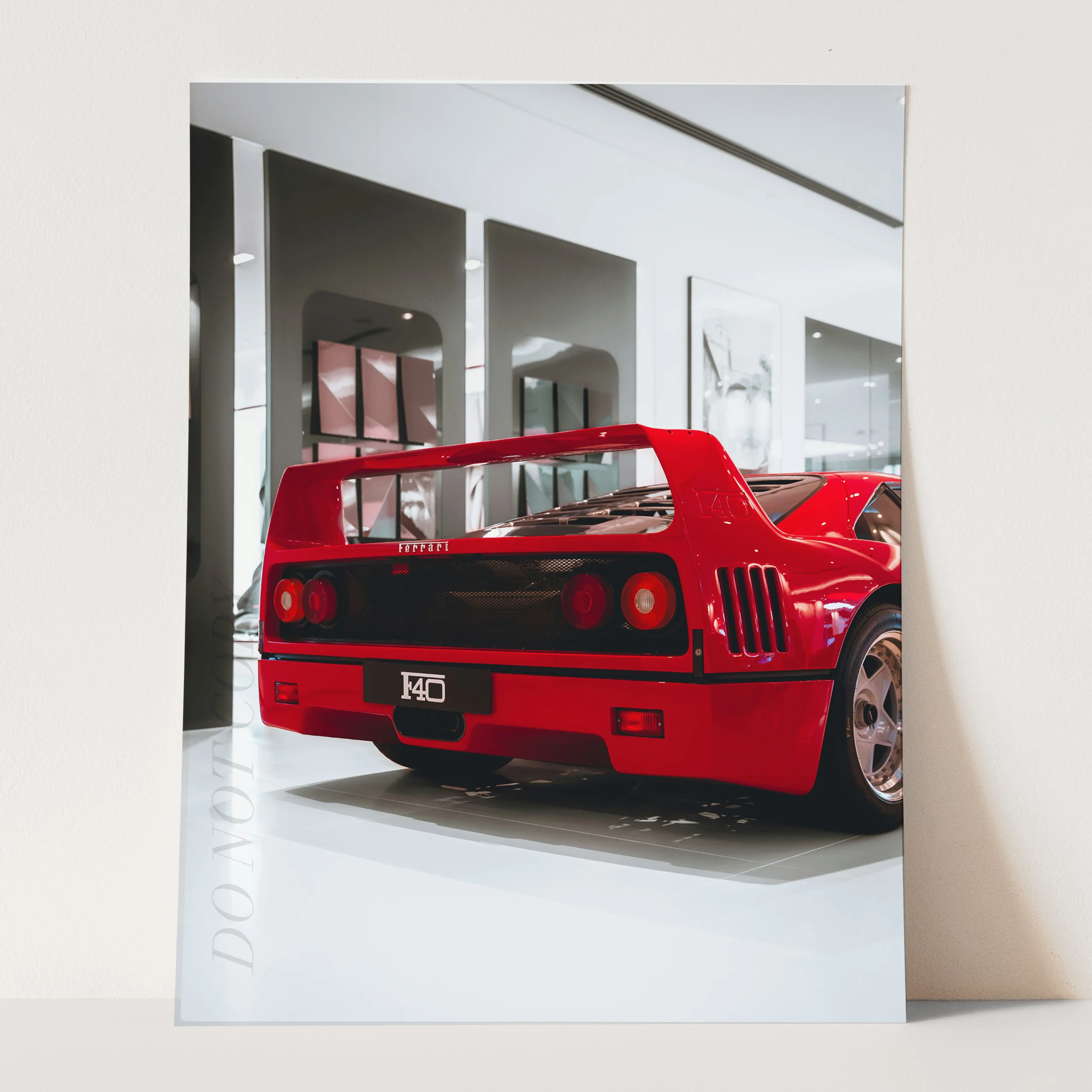 Red Ferrari F40 Rear View - Image 3