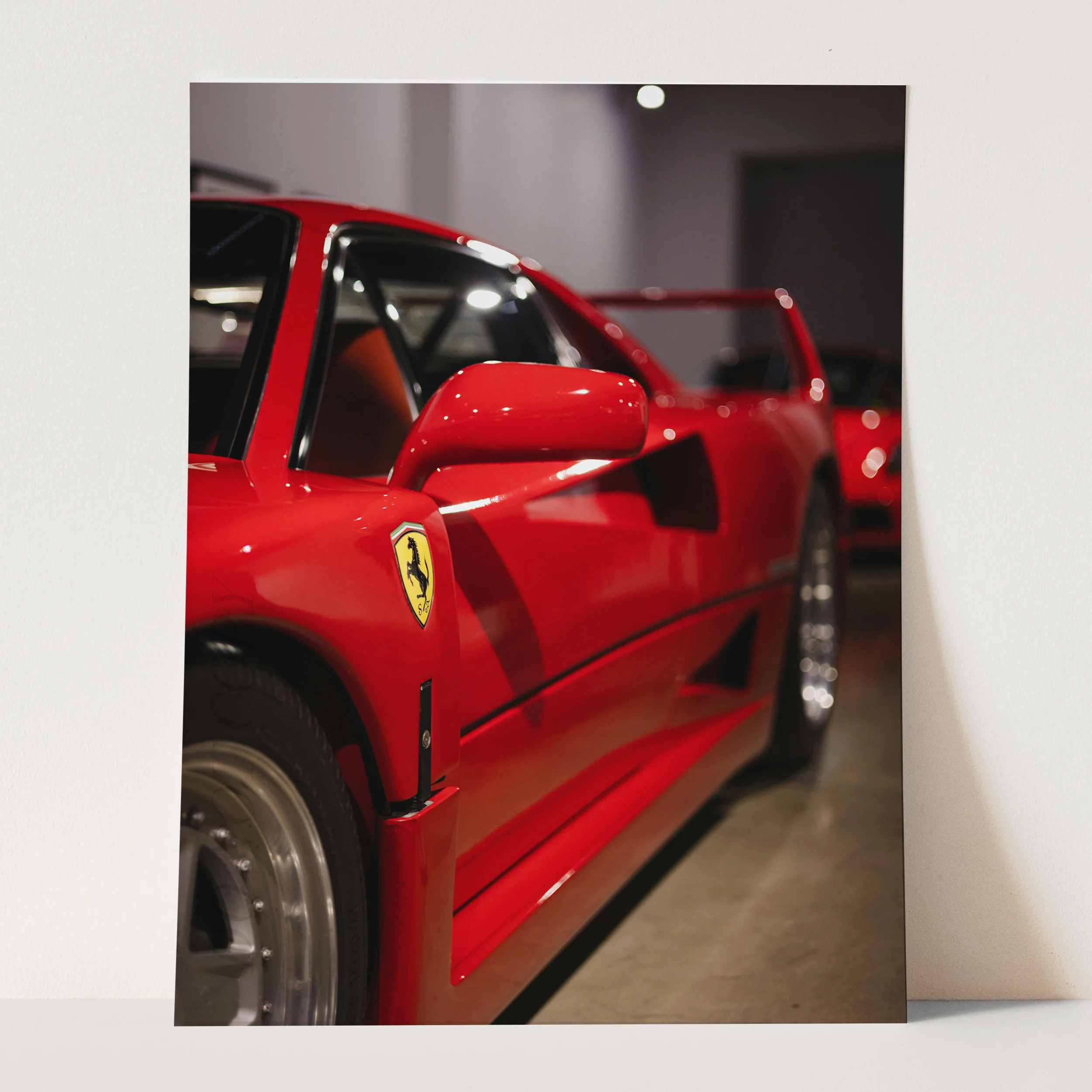 Red Ferrari F40 Side View - Image 3