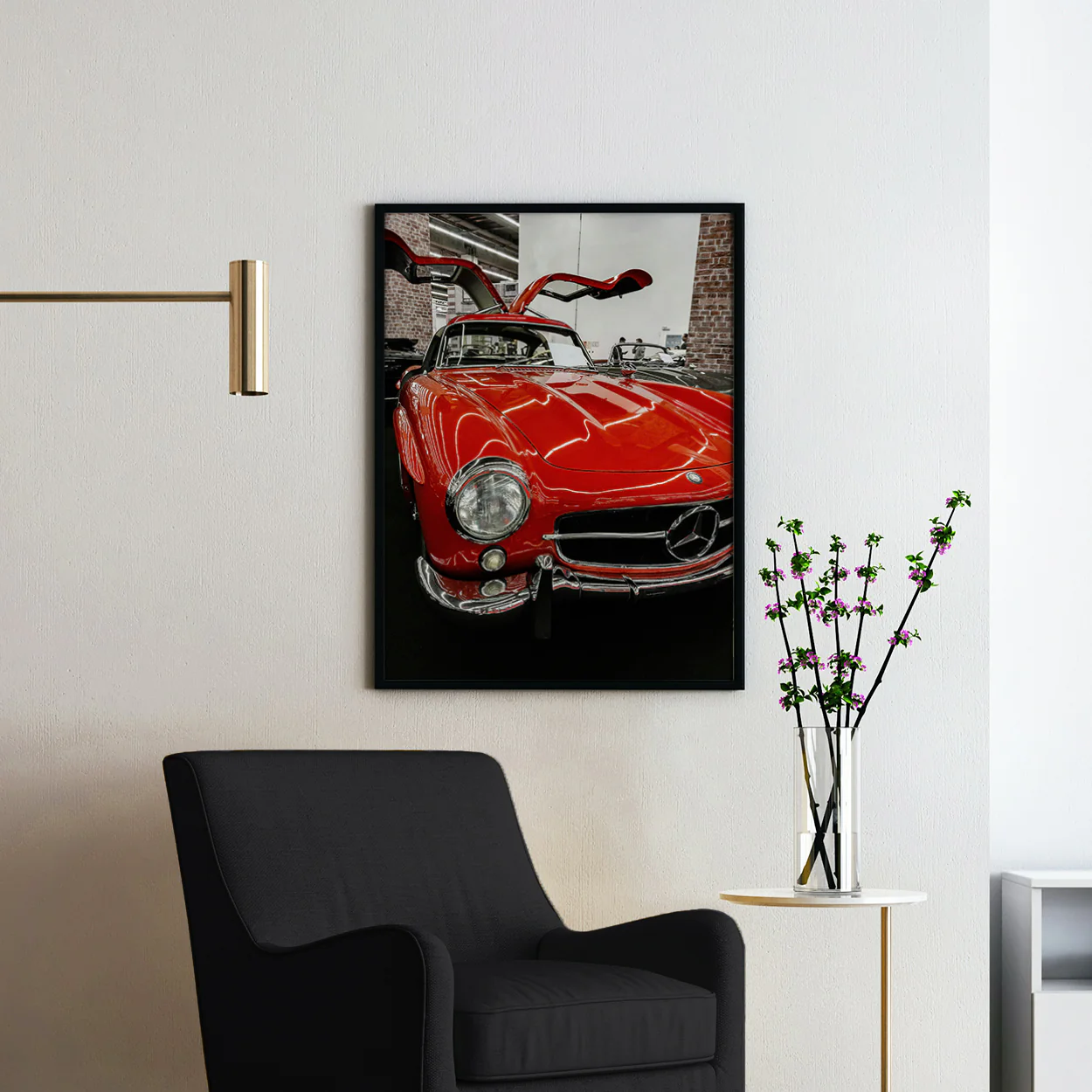 Red Mercedes Benz 300SL Winged Doors - Image 2