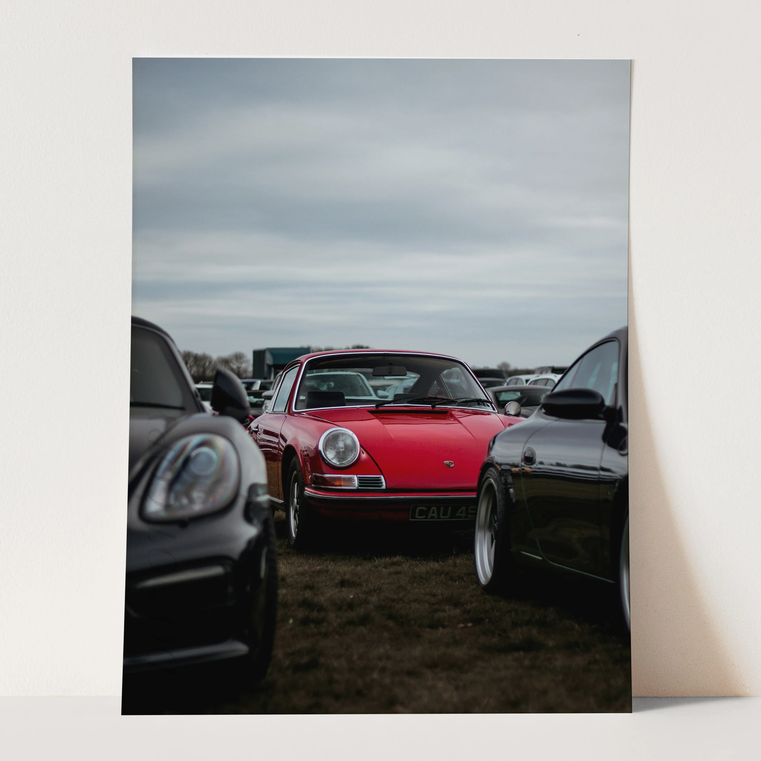 Red Porsche in a Field - Image 3