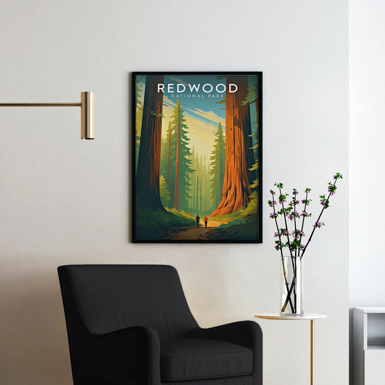 Redwood National Park Vintage Travel Poster - Image 2