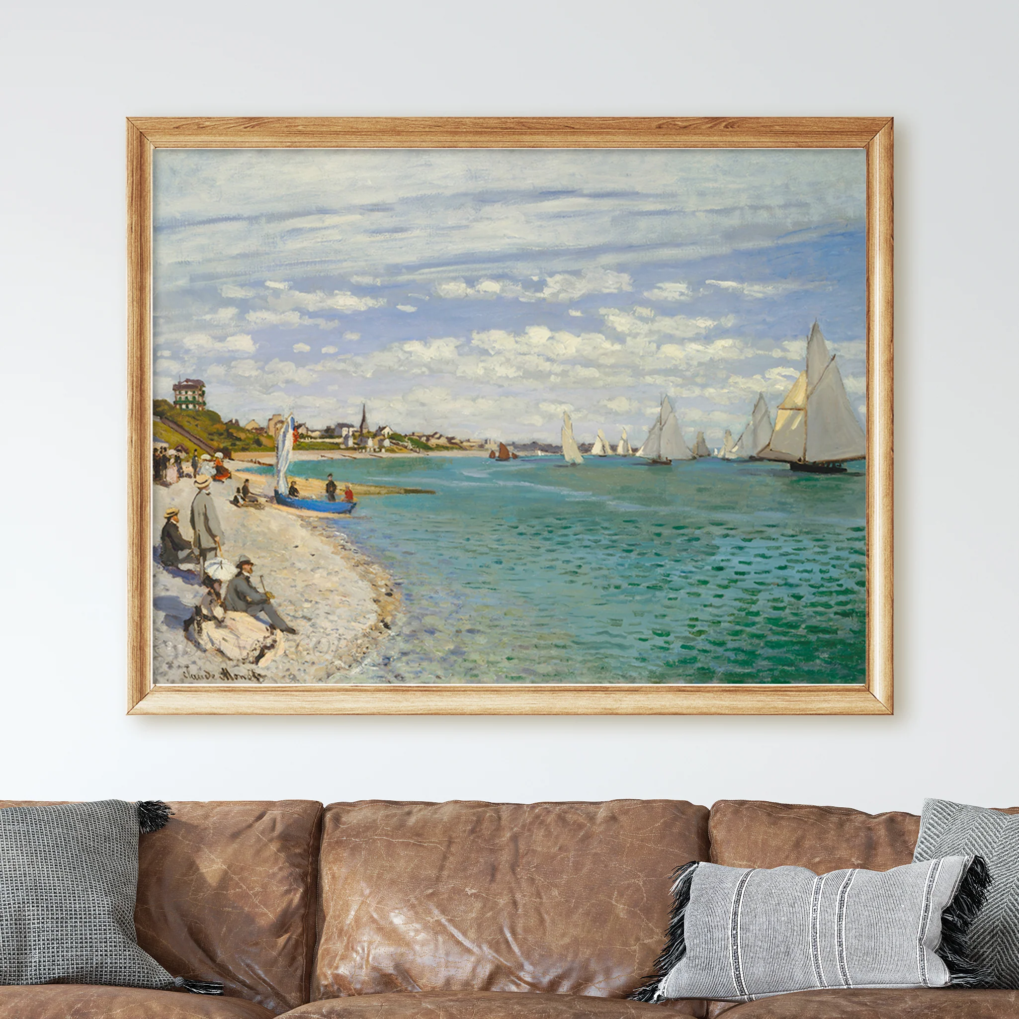 Regatta at Sainte-Adresse (1867) by Claude Monet - Image 2