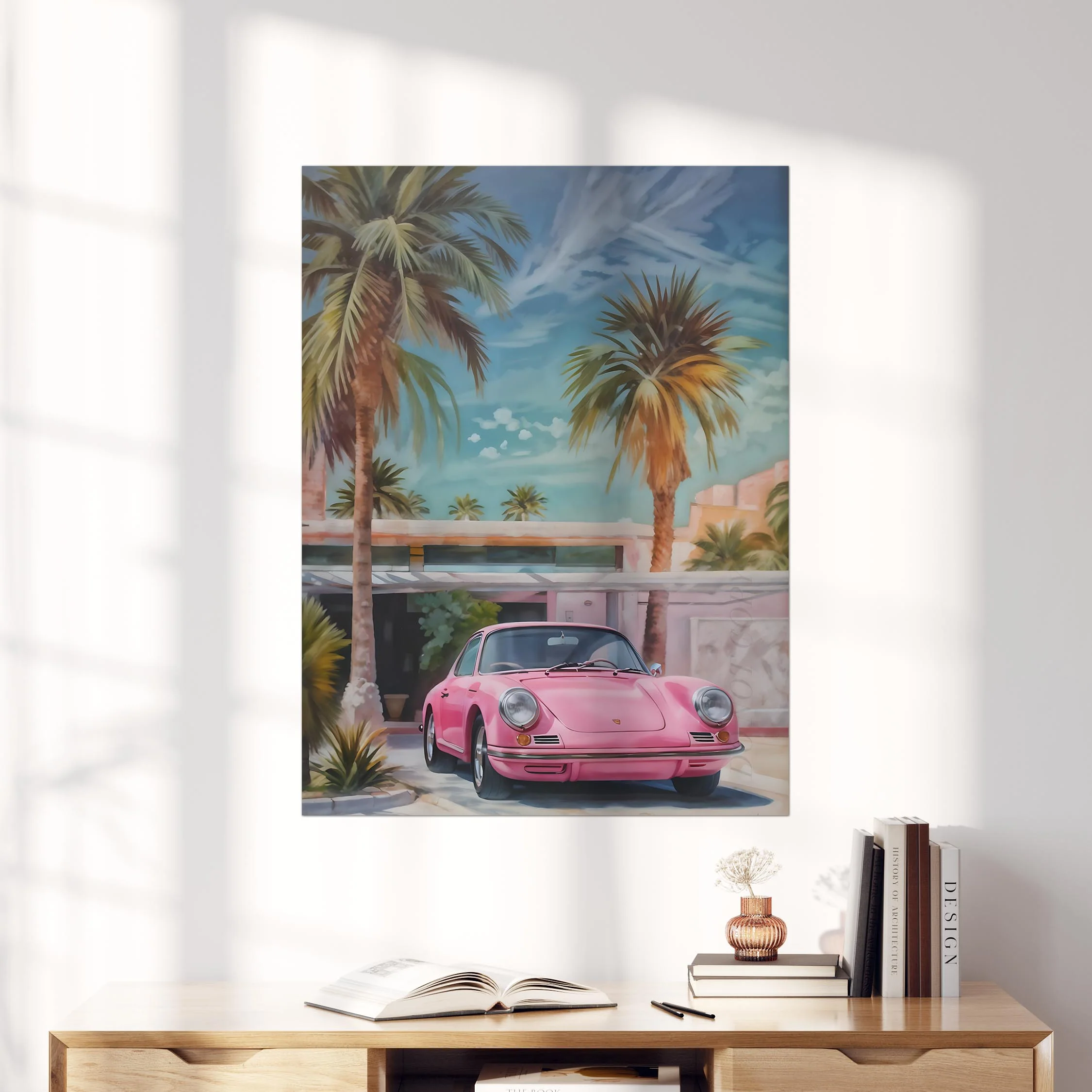 Retro Pink Porsche - Image 4