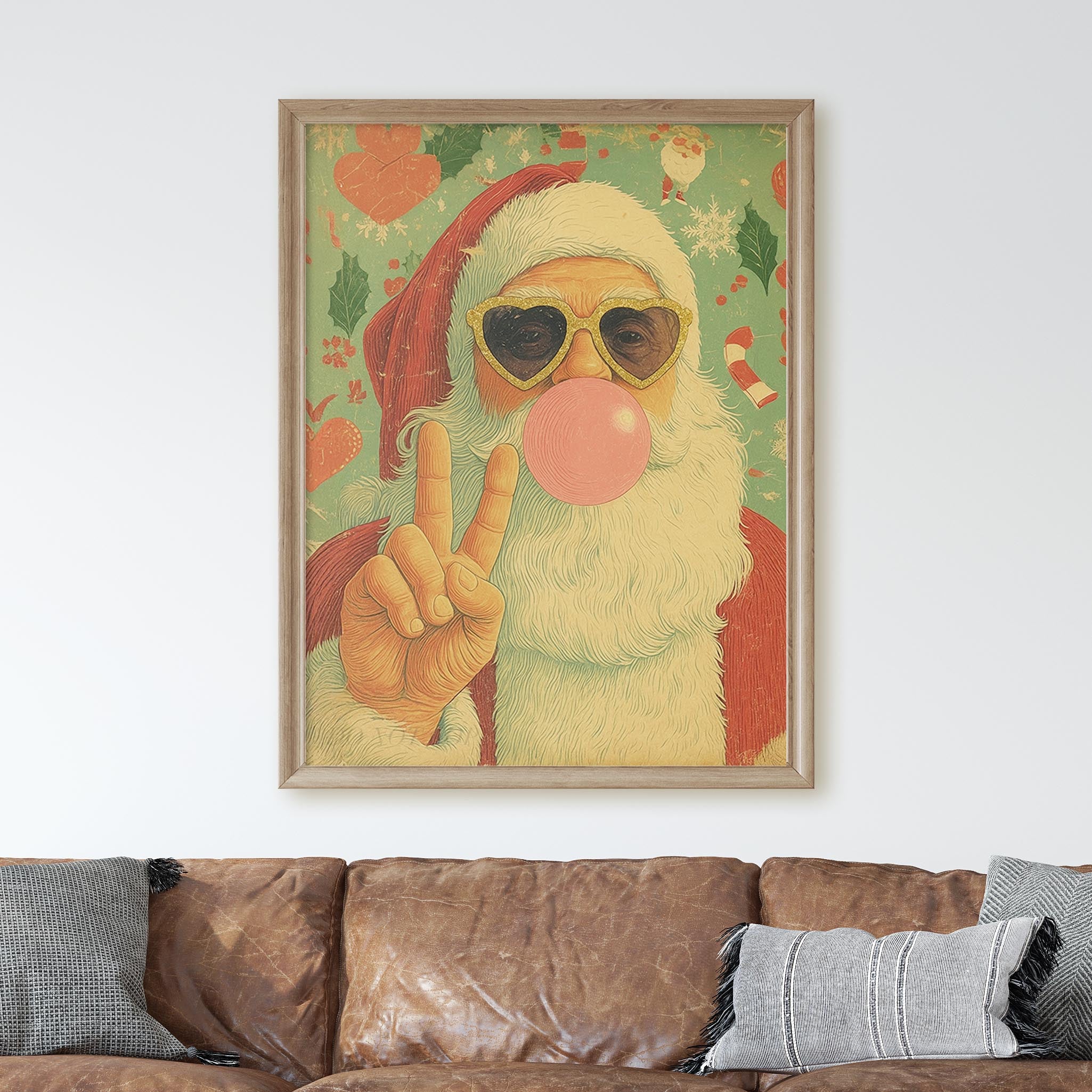 Retro Santa Pink Bubble Gum - Image 2