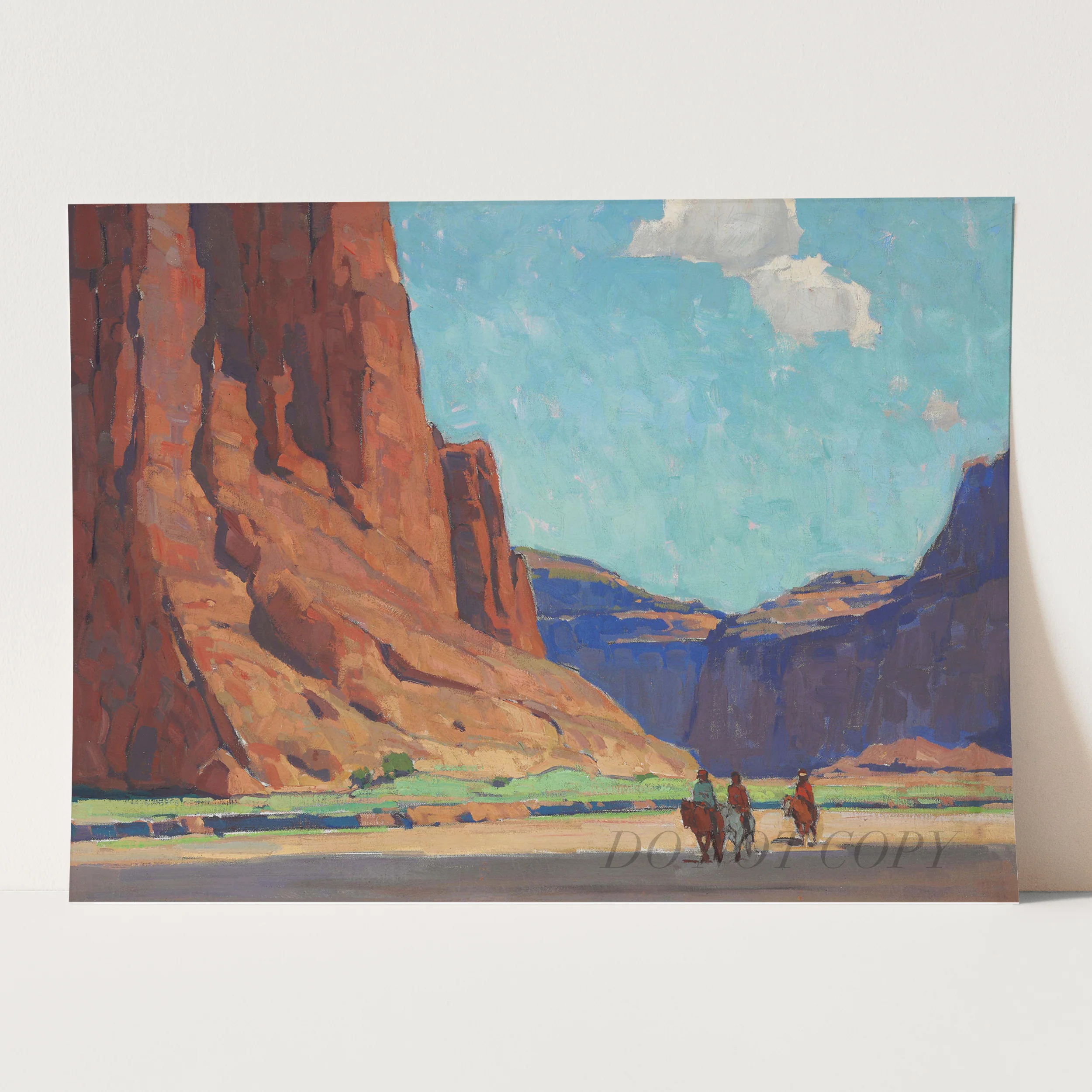 Riders in Canyon de Chelly by Edgar Payne - Image 3