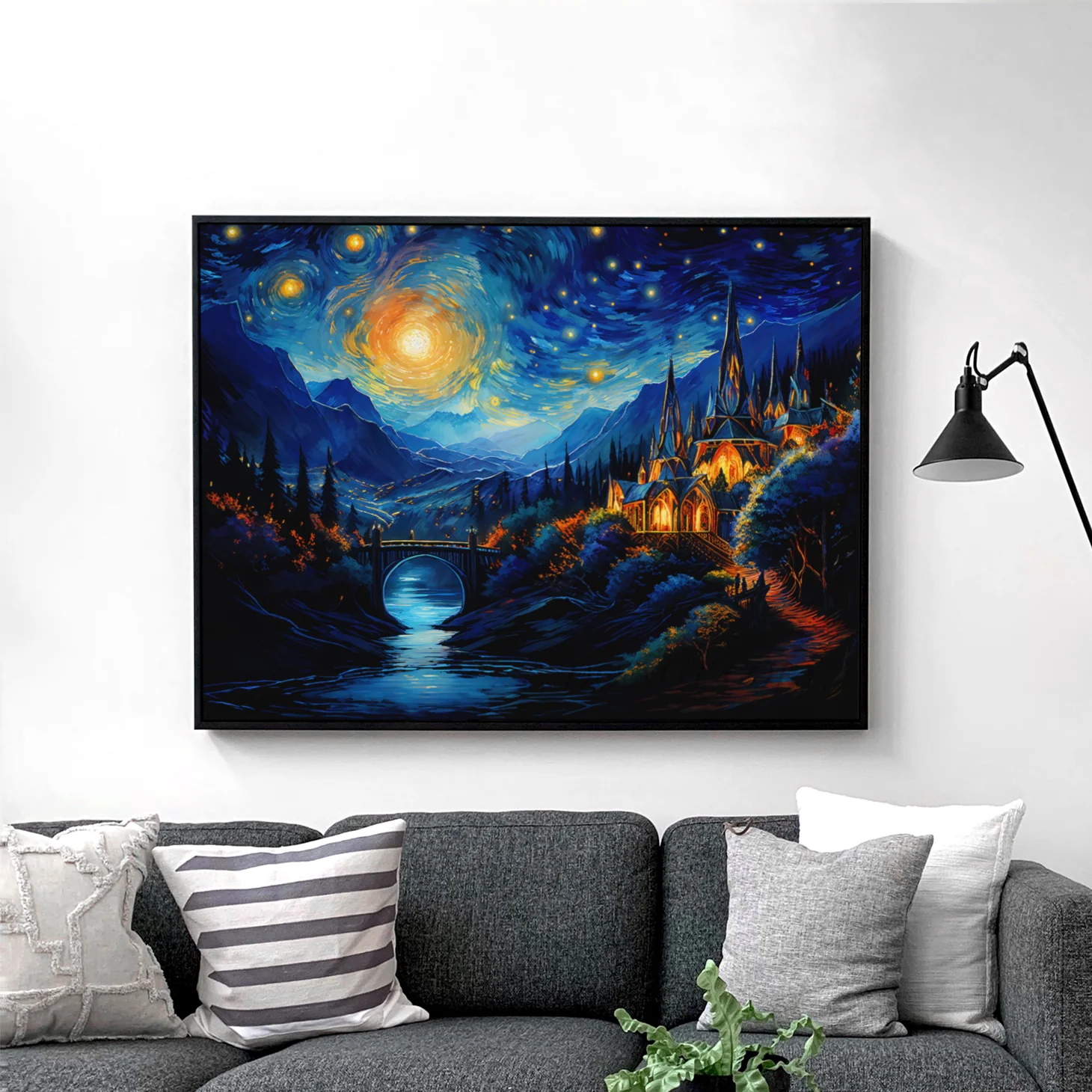 Rivendell as Van Gogh Starry Night - Image 2