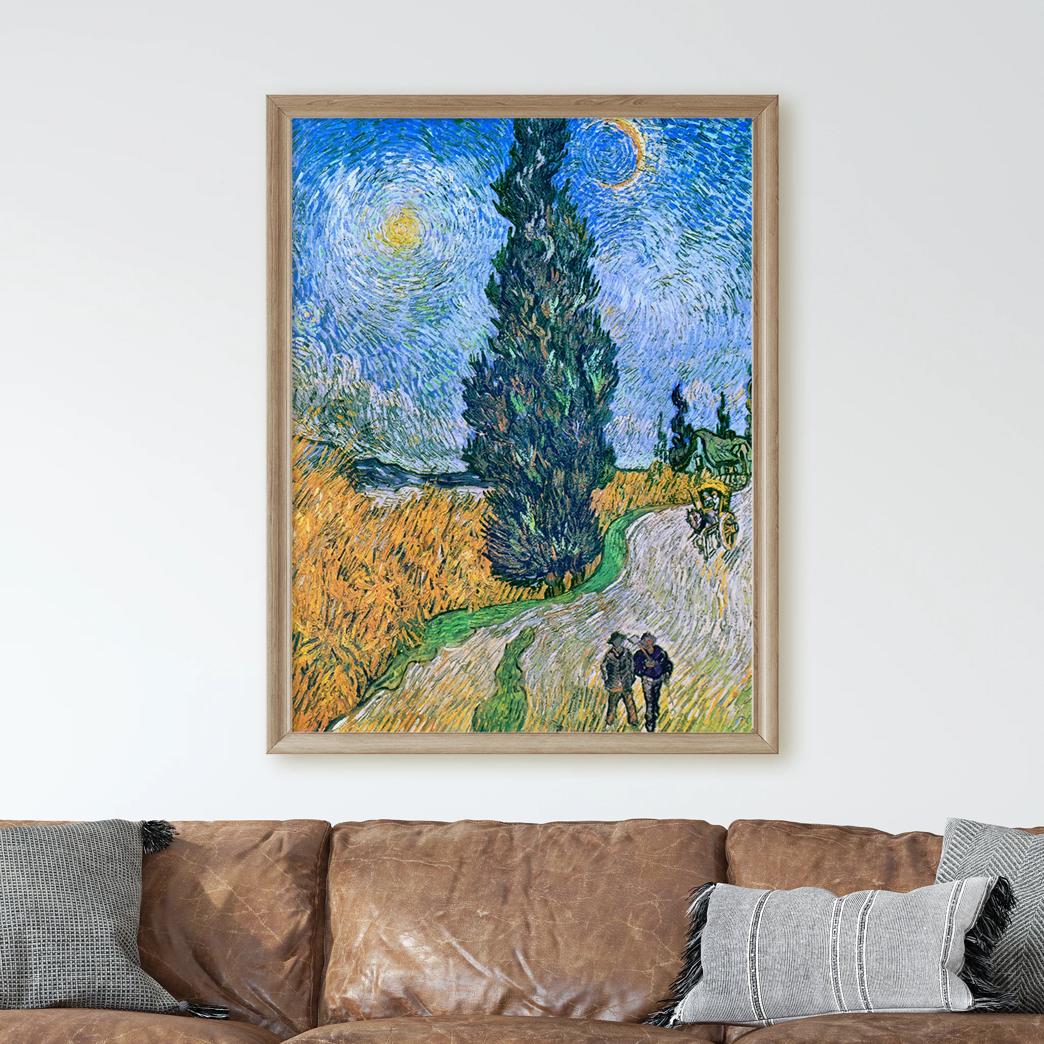 Road with Cypress and Star (1890) by Van Gogh - Image 2