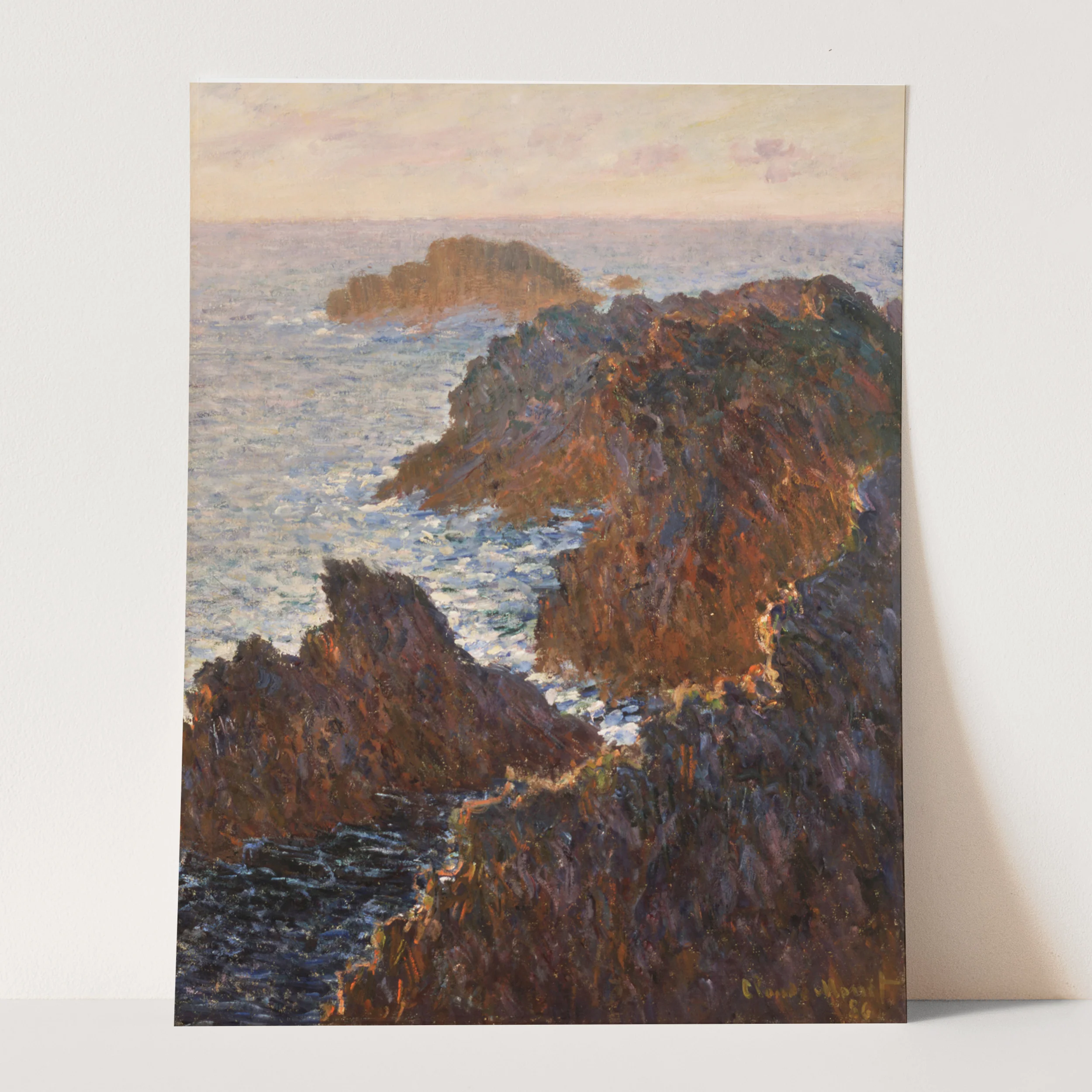 Rocks at Belle-Isle, Port-Domois (1886) by Claude Monet - Image 3