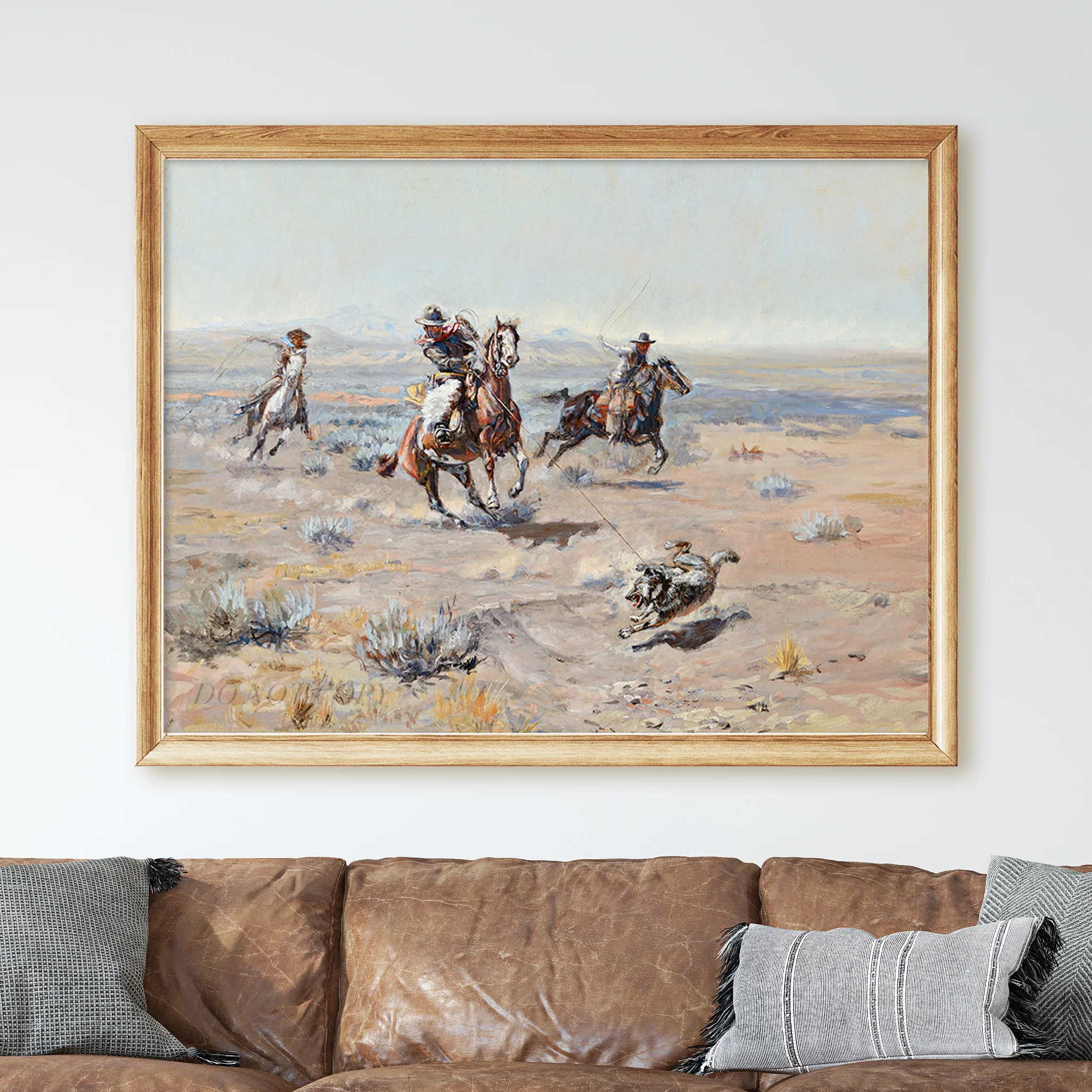 Roping A Wolf 1904 by Charles M Russell - Image 2