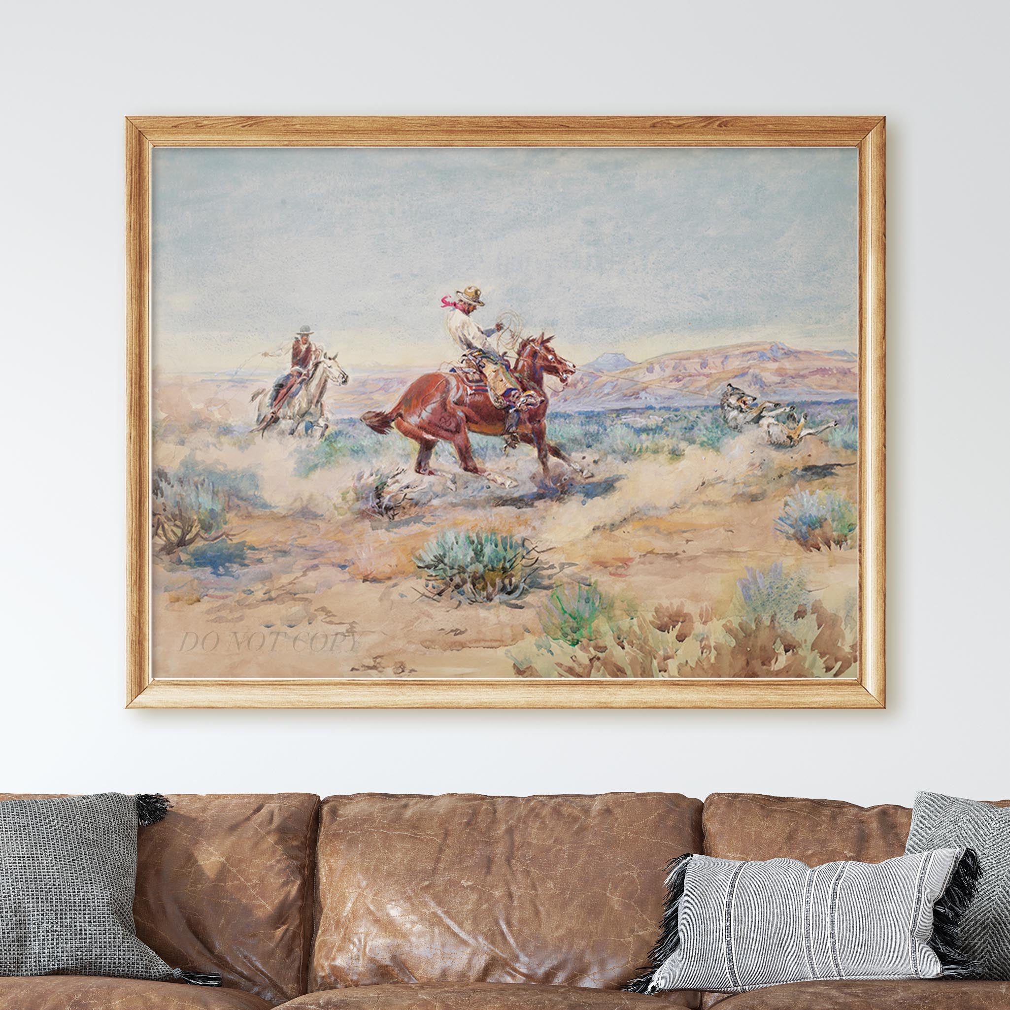 Roping A Wolf by Charles Russell - Image 3