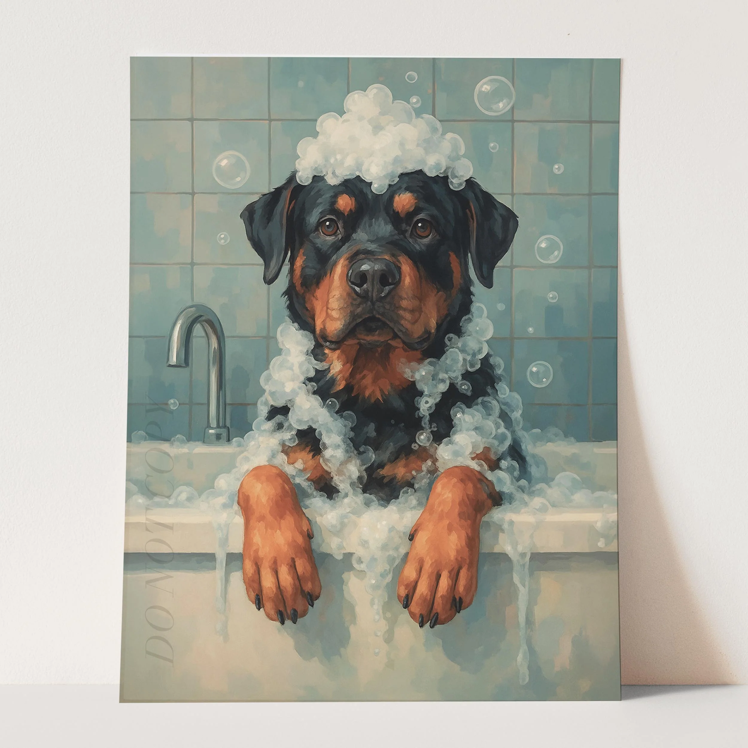 Rottweiler Dog Bathtub Bubble Bath - Image 3