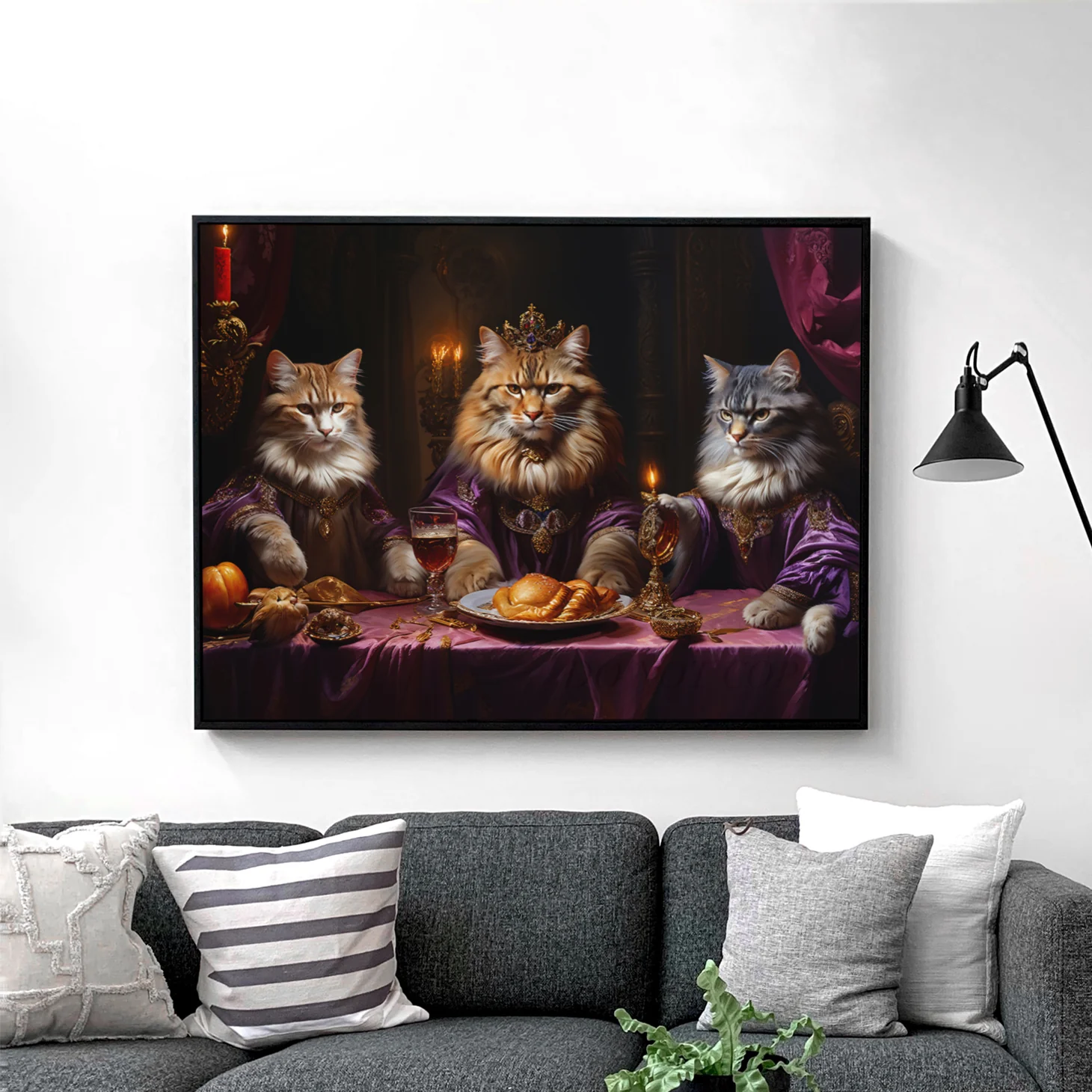 Royal Cats Having a Feast - Image 2