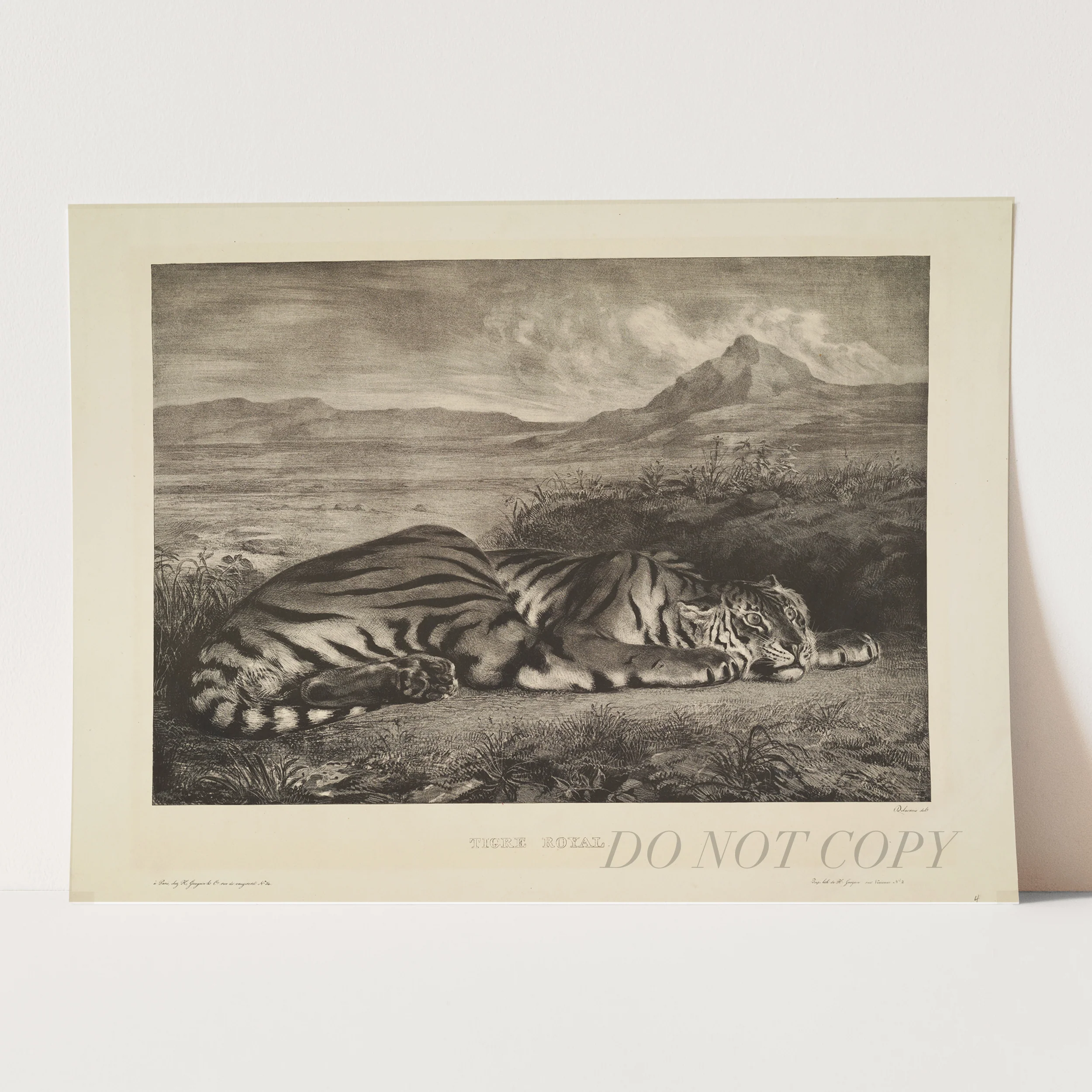 Royal Tiger (1829) by Eugène Delacroix - Image 3