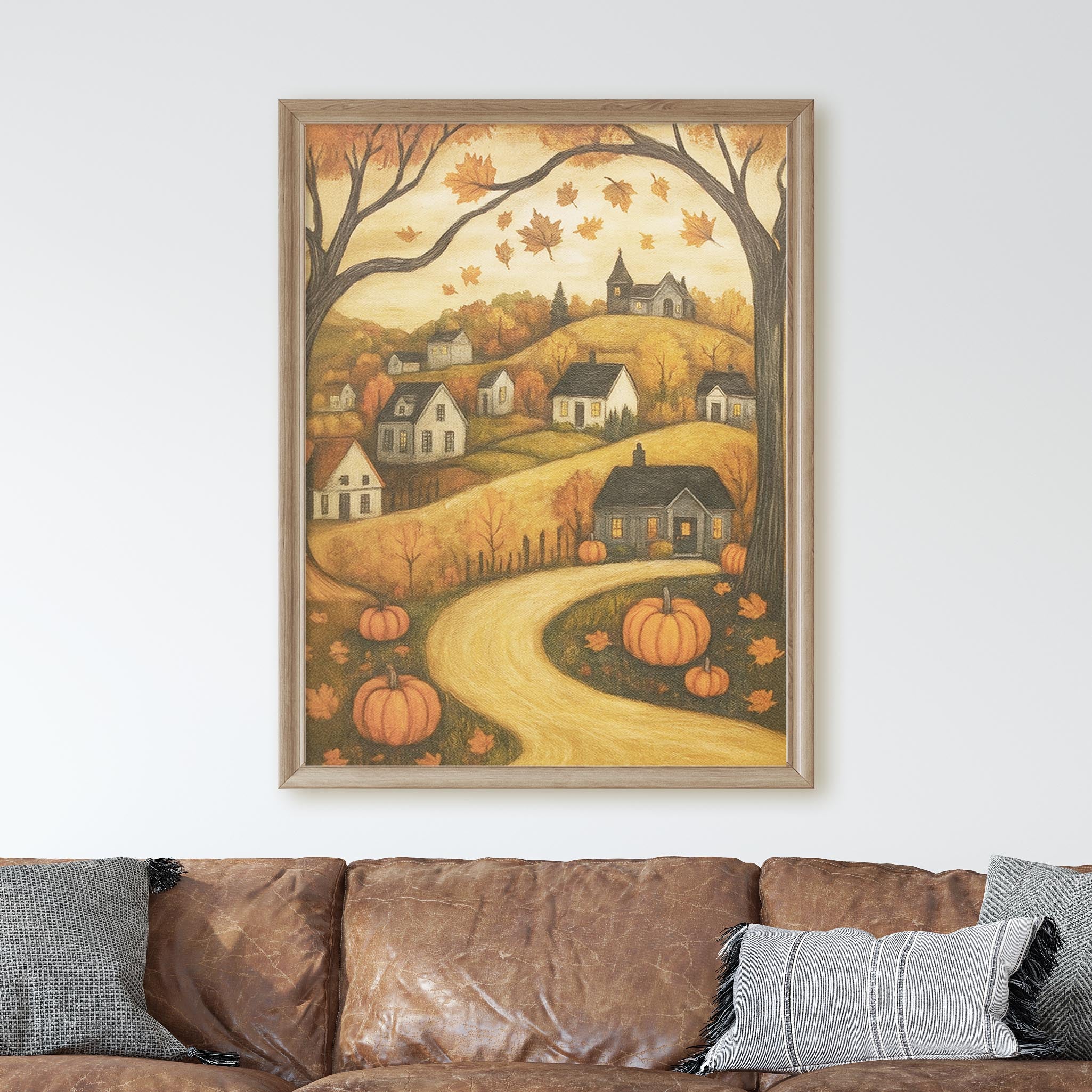 Rustic Village In Fall Autumn - Image 2