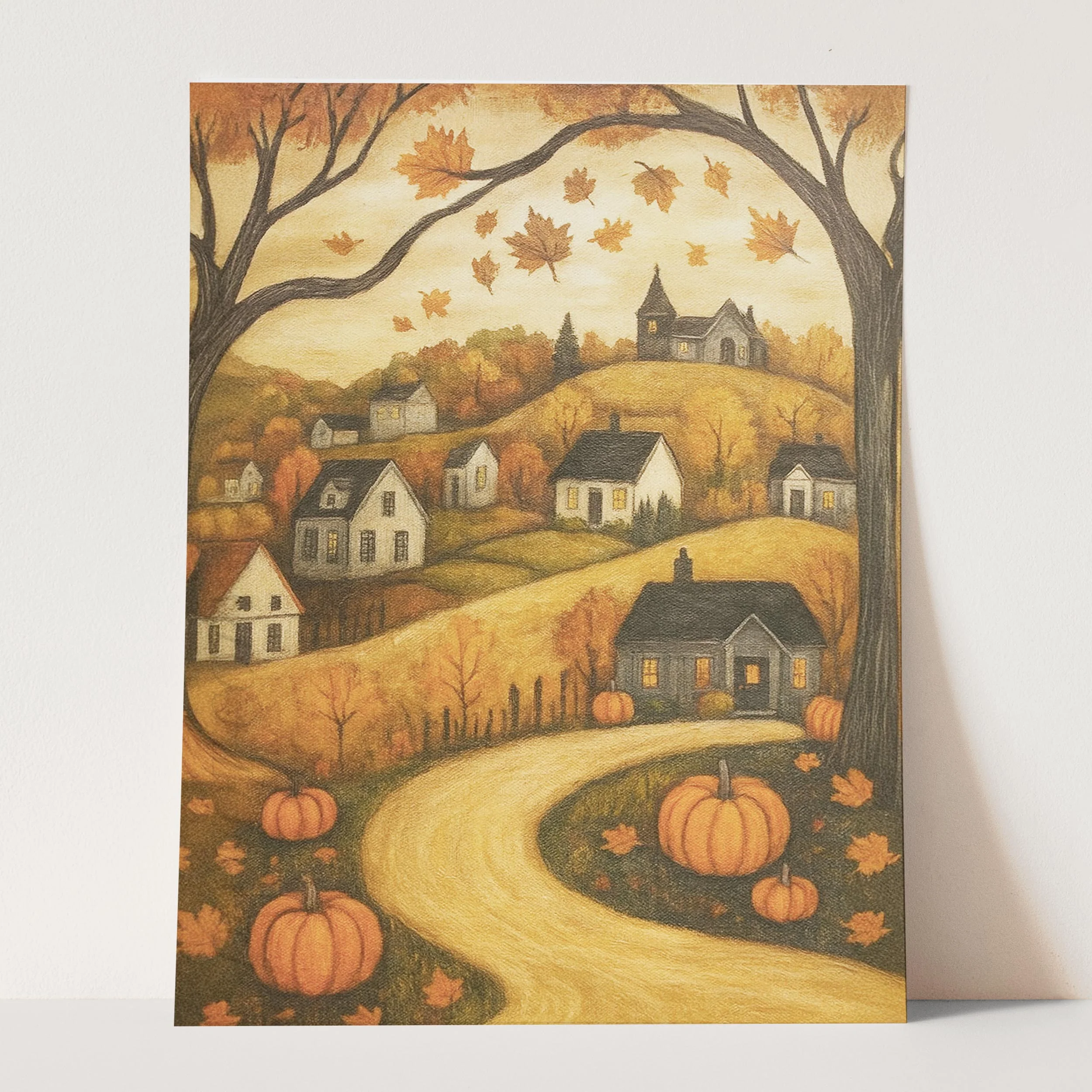 Rustic Village In Fall Autumn - Image 3