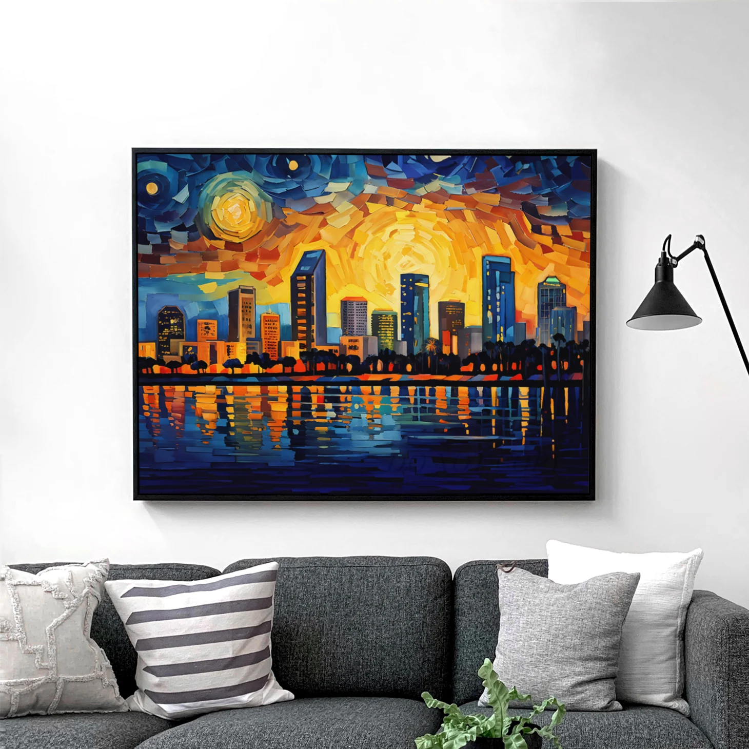 San Diego Skyline as Van Gogh Starry Night - Image 2