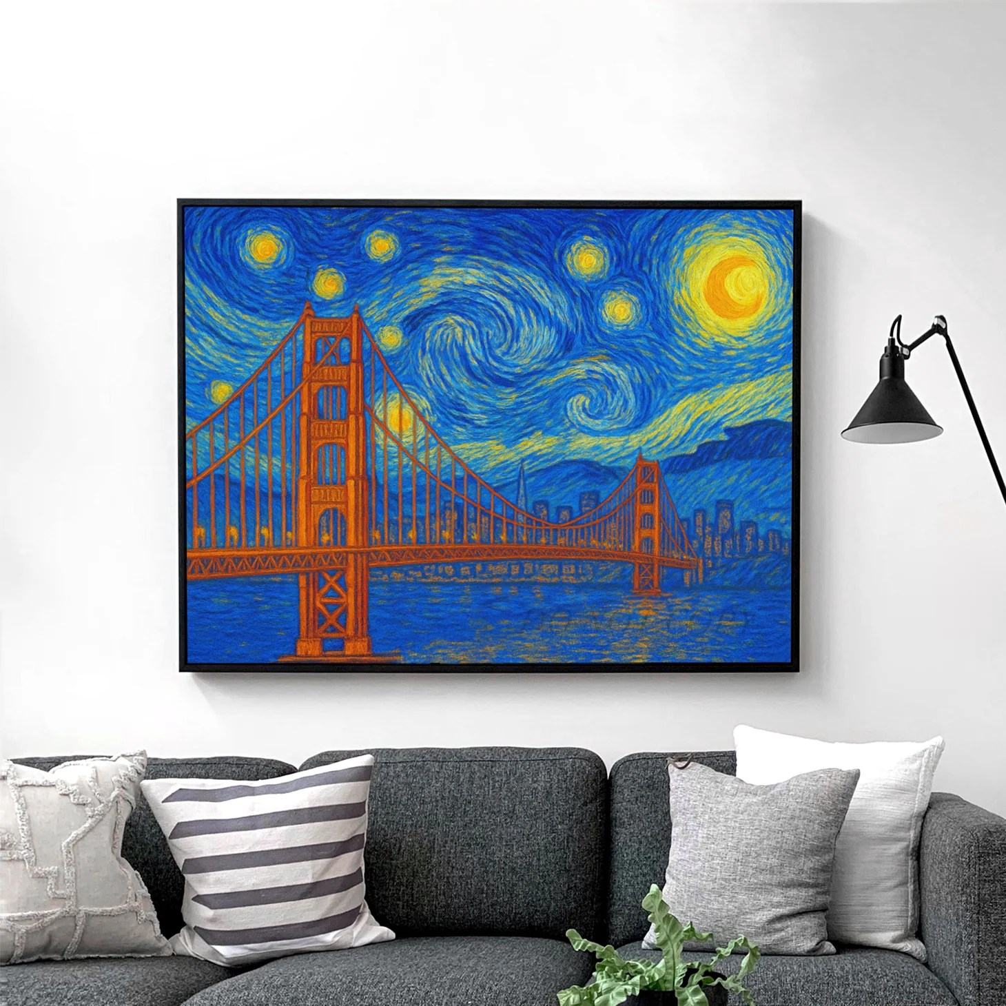 San Francisco As Van Gogh Starry Night - Image 2