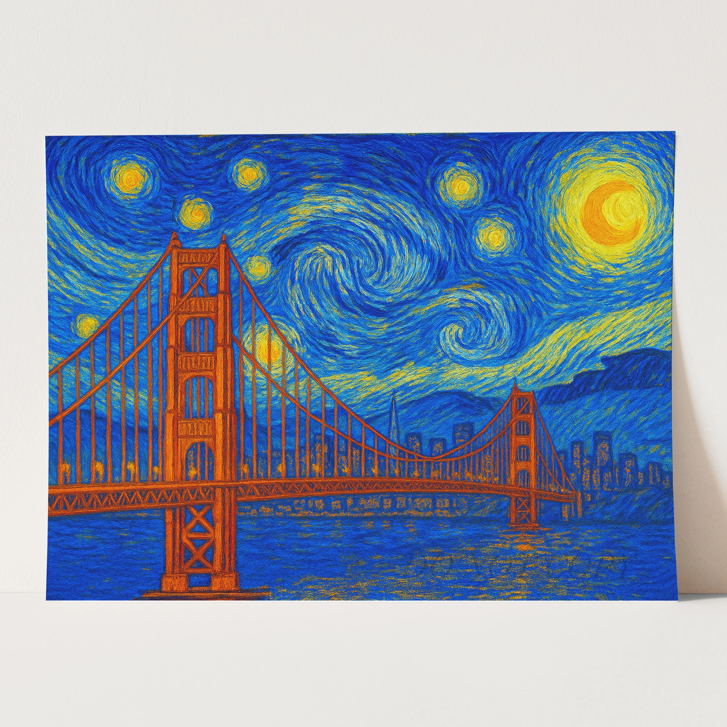 San Francisco As Van Gogh Starry Night - Image 3