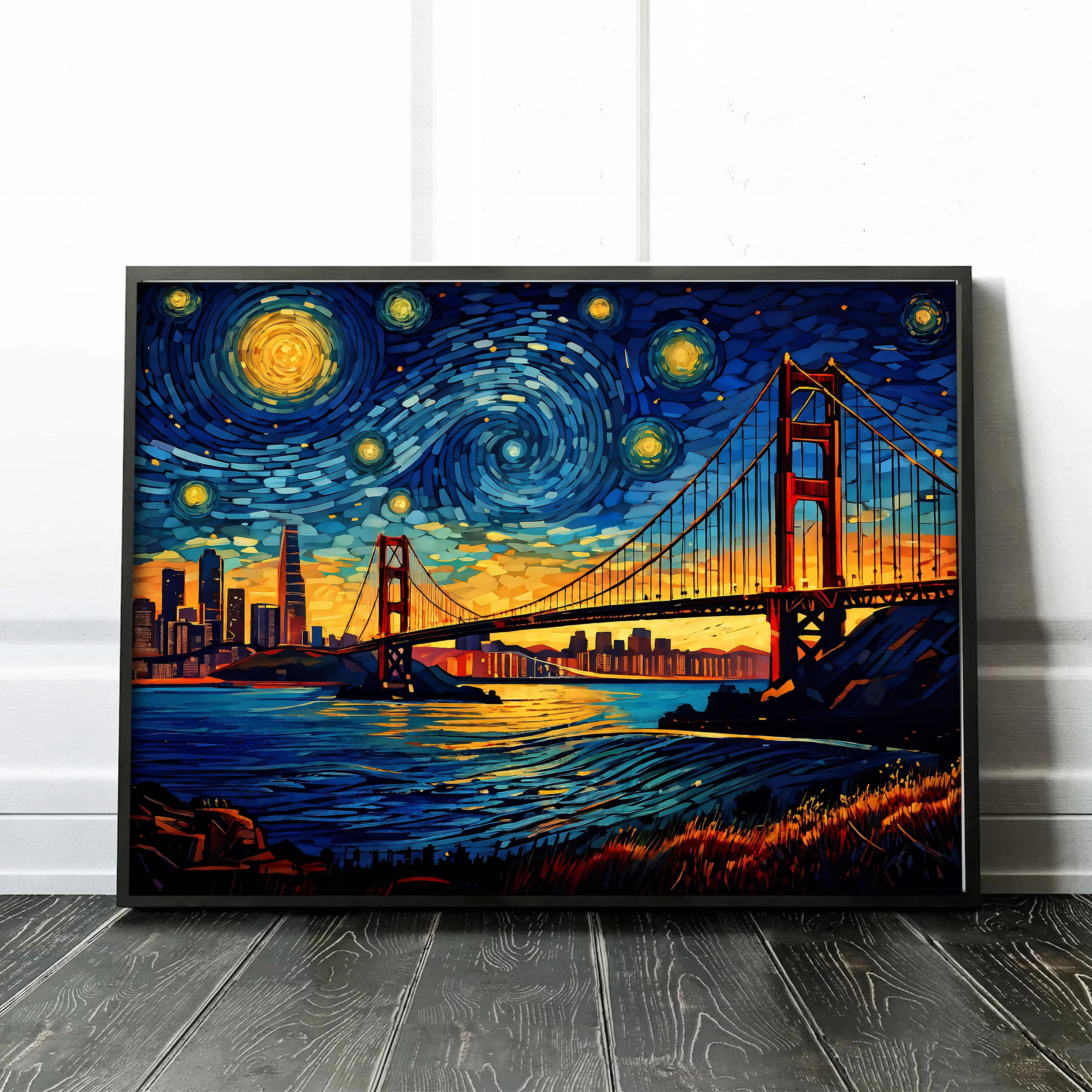 San Francisco Skyline as Van Gogh Starry Night - Image 2