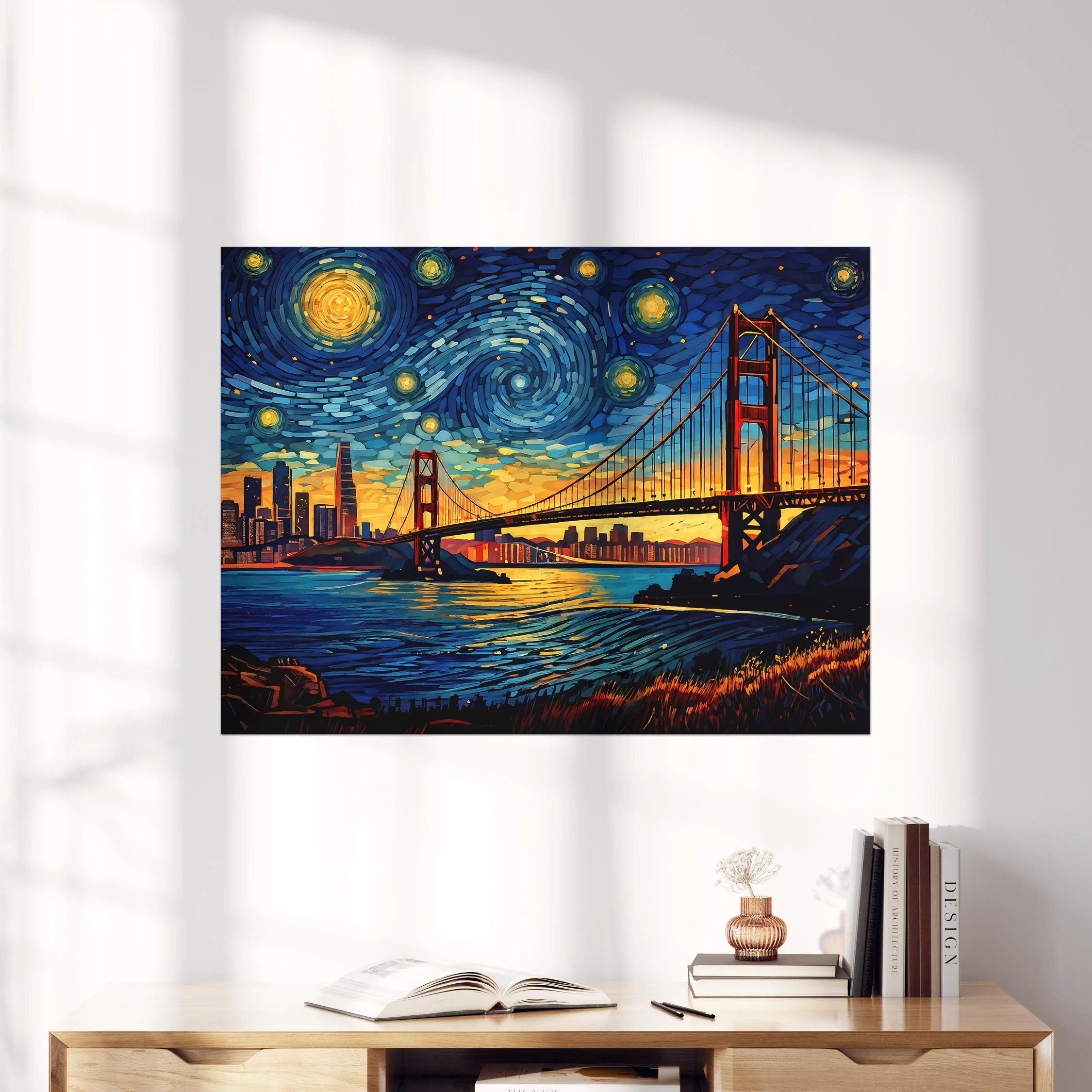 San Francisco Skyline as Van Gogh Starry Night - Image 4