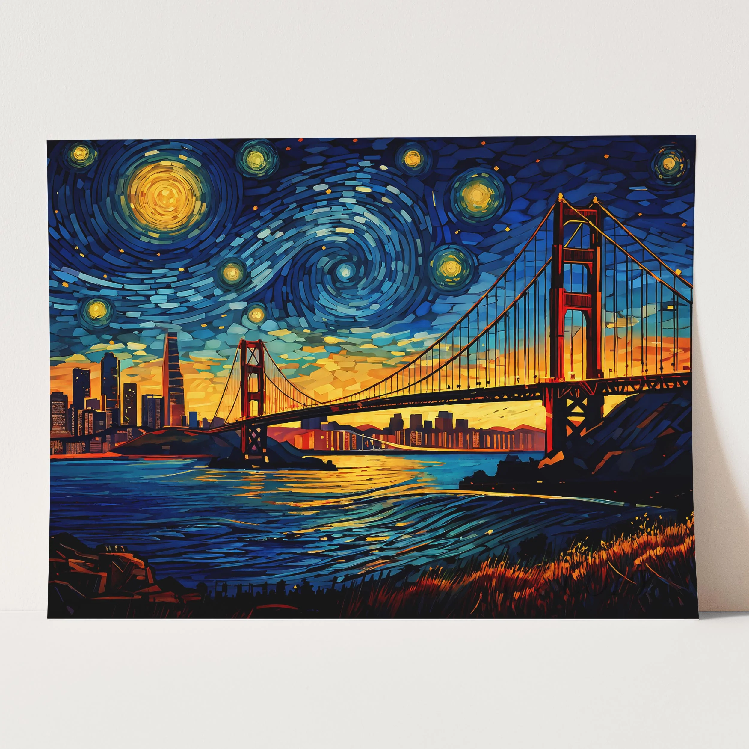 San Francisco Skyline as Van Gogh Starry Night - Image 5