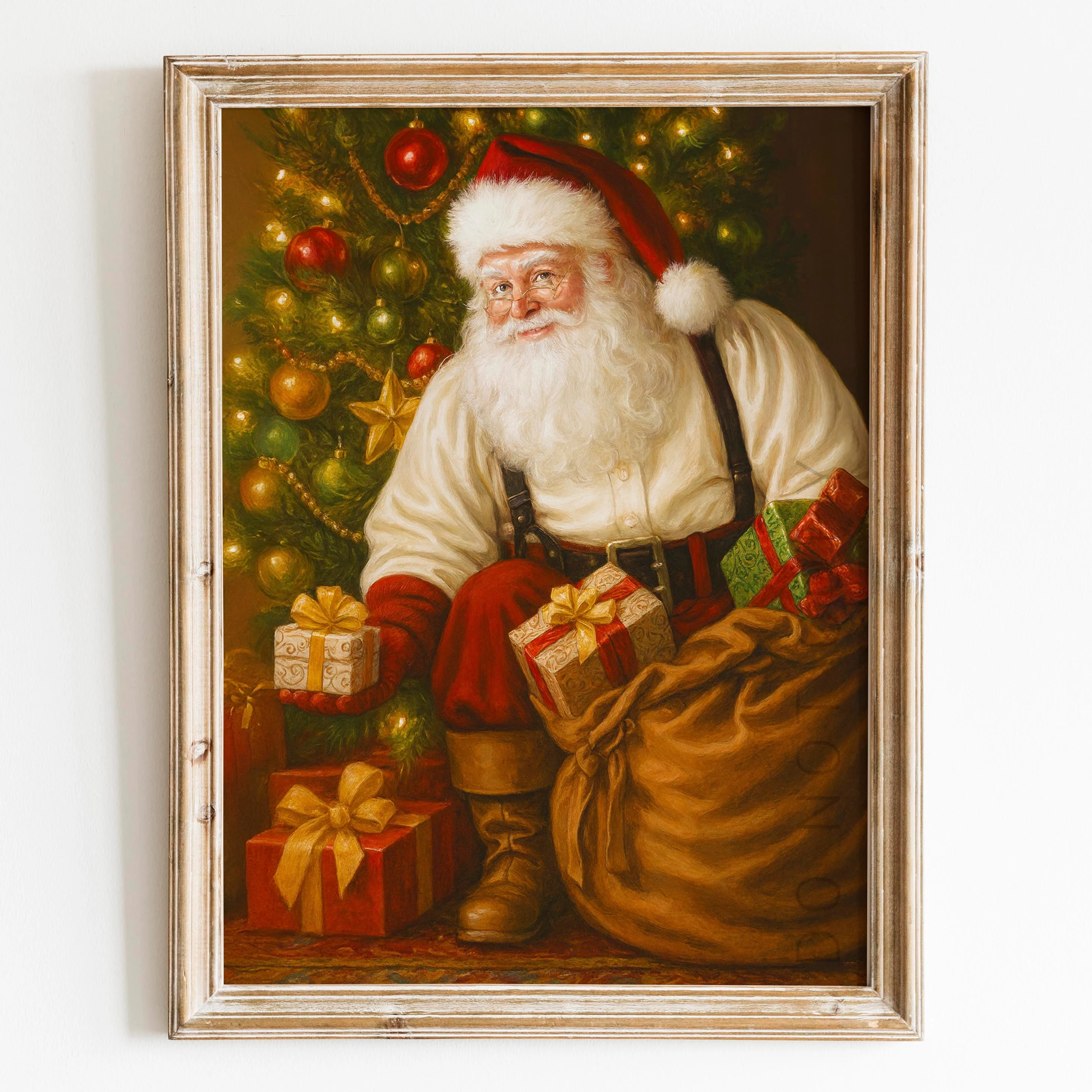 Santa Claus Delivering Presents