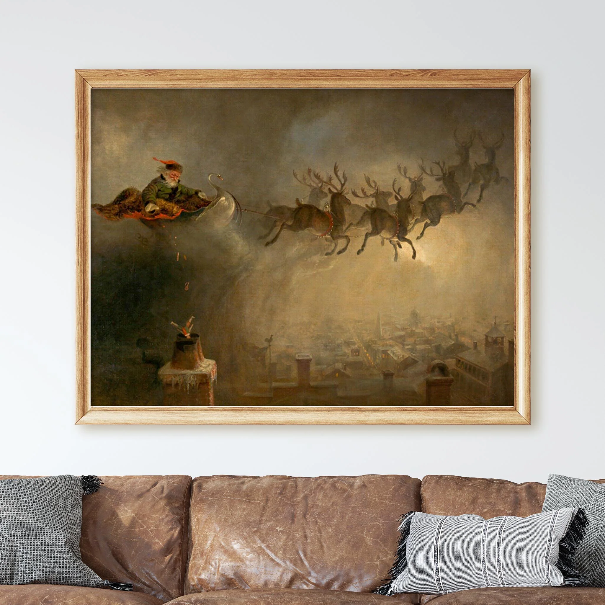 Santa Claus Sleigh and Reindeer - Image 2