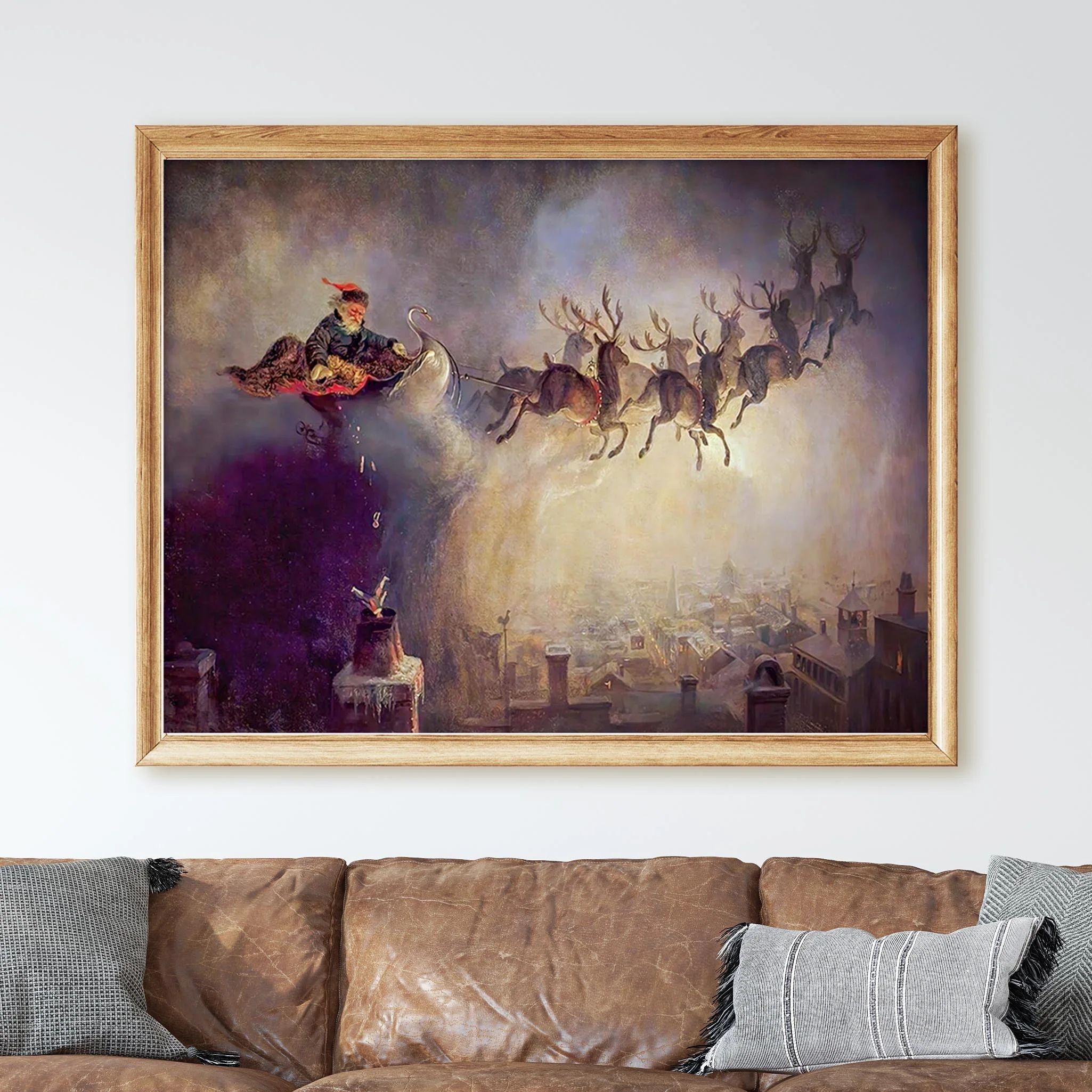Santa Claus Sleigh and Reindeer by William Holbrook Beard - Image 2