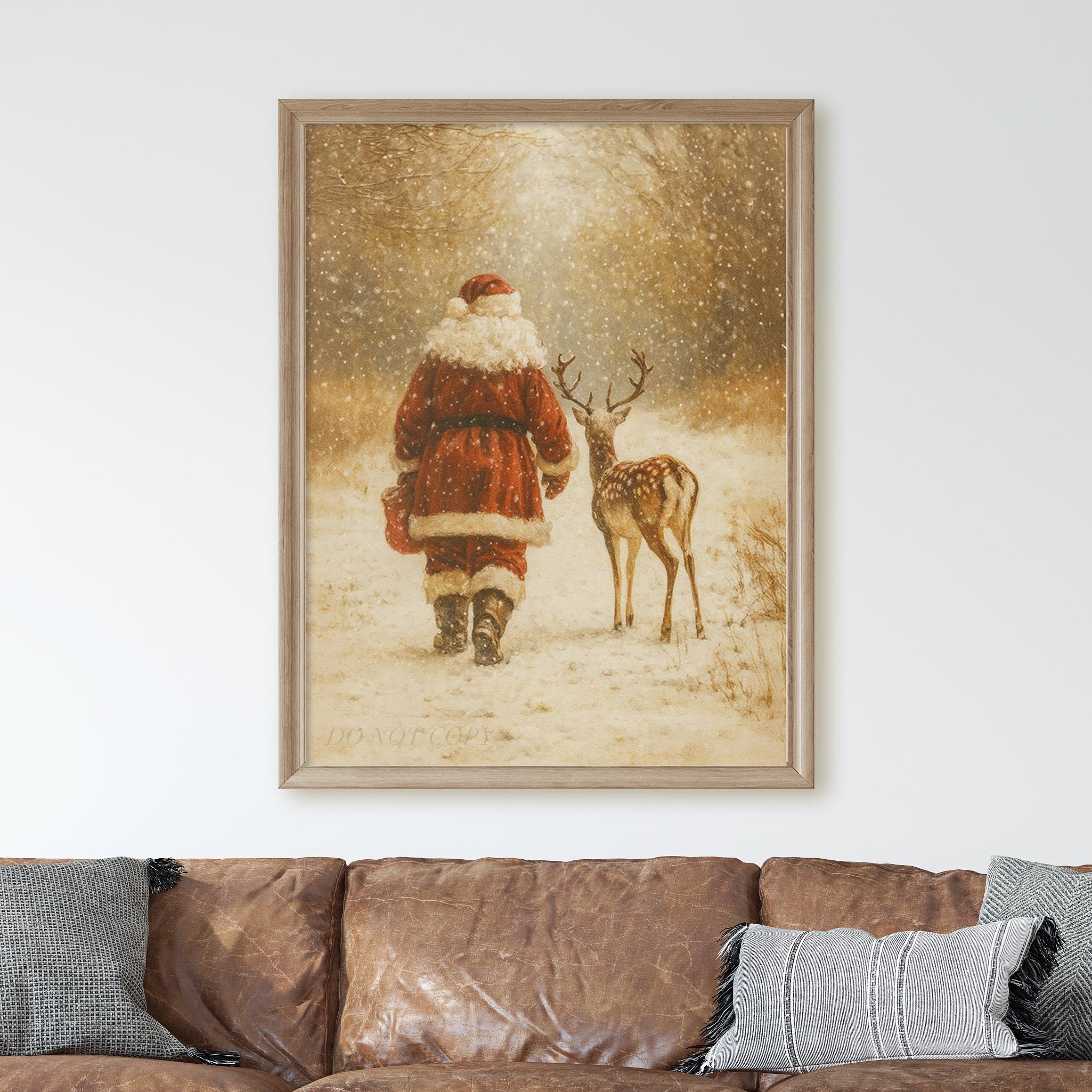 Santa Claus With Reindeer - Image 2