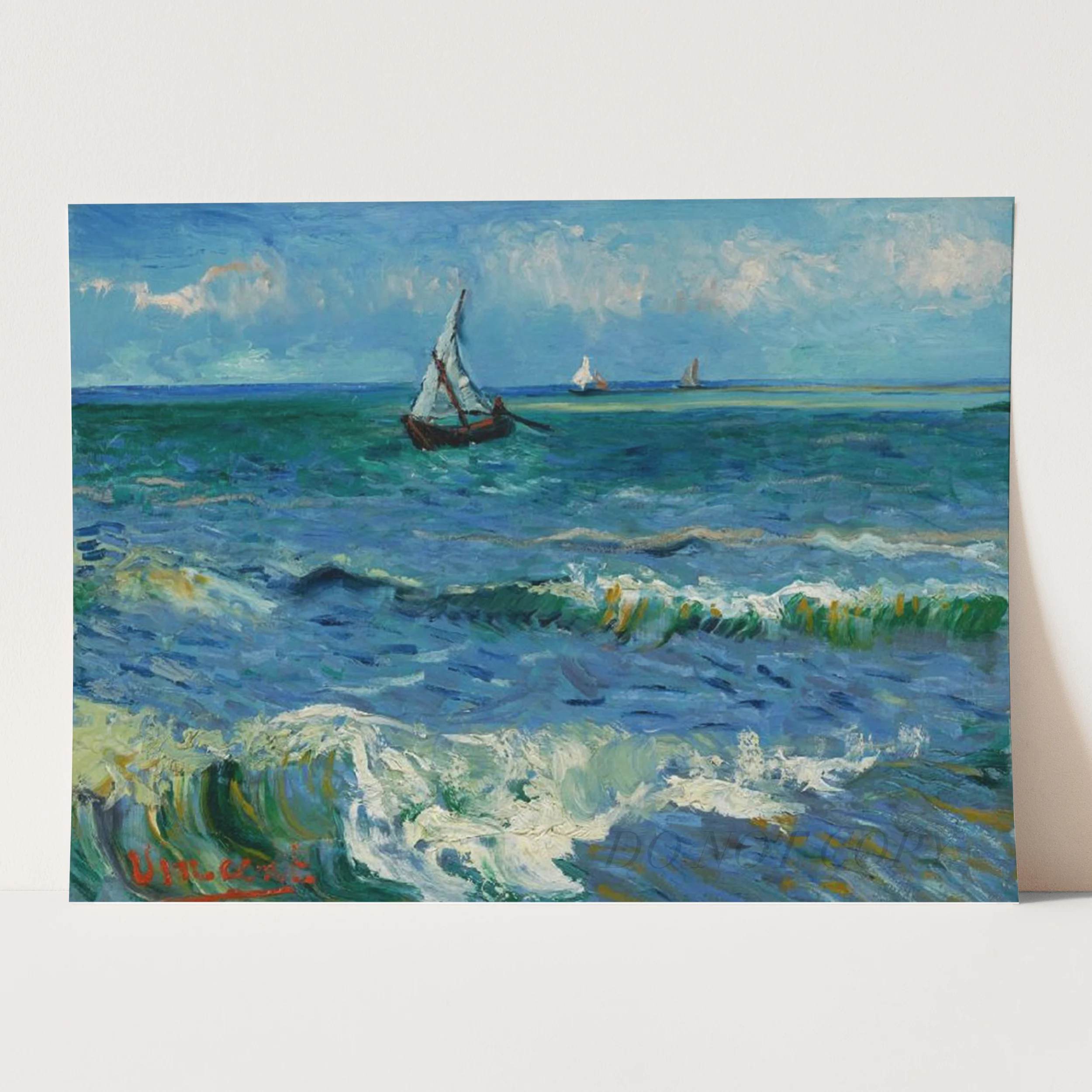 Seascape near Les Saintes-Maries-de-la-Mer (1888) by Van Gogh - Image 3