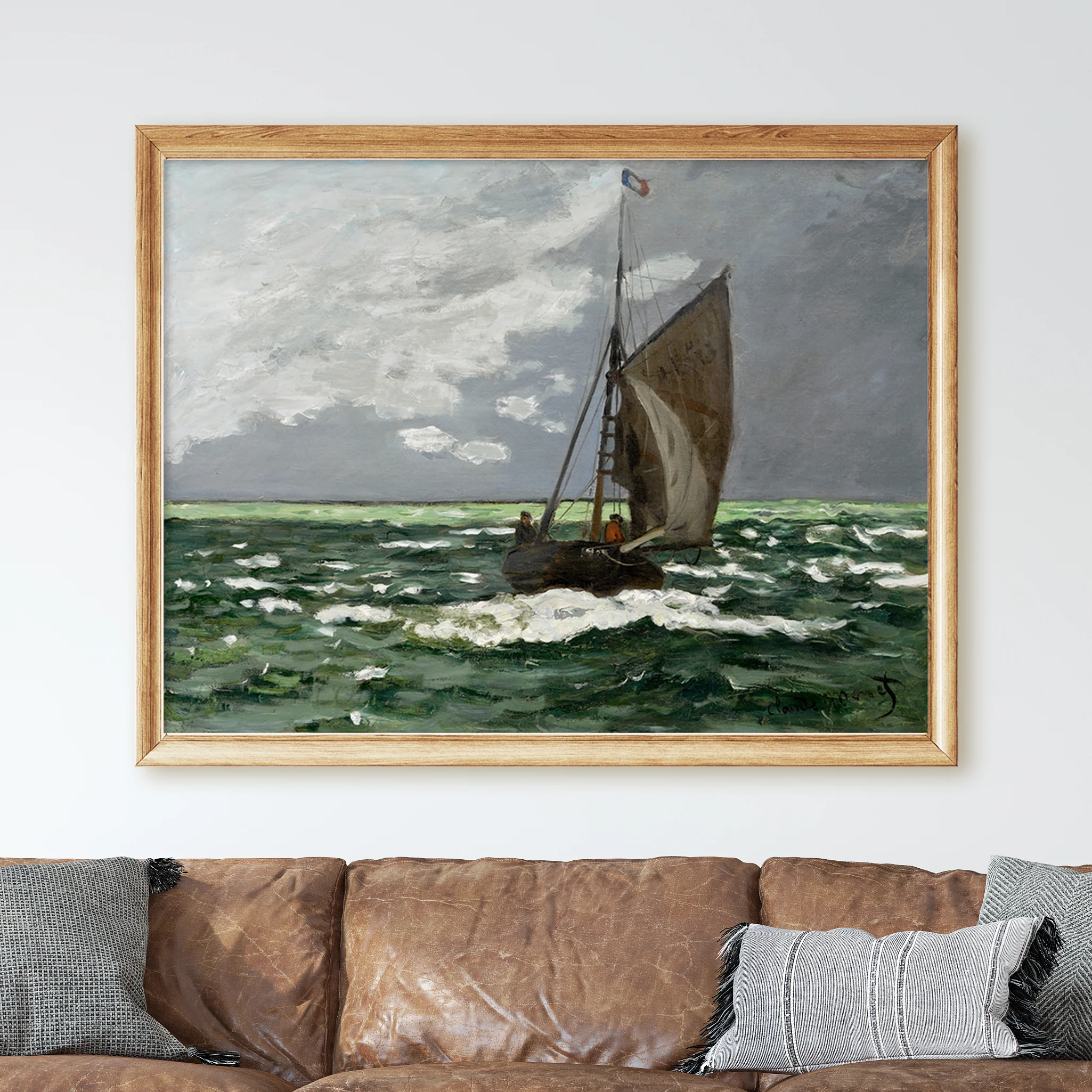 Seascape, Storm (1866) by Claude Monet - Image 2