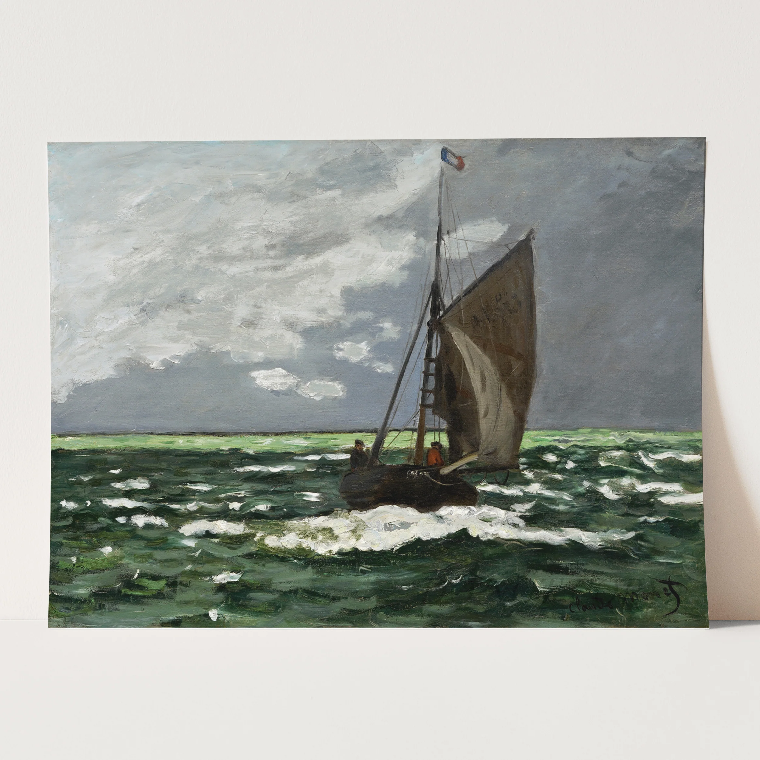 Seascape, Storm (1866) by Claude Monet - Image 3