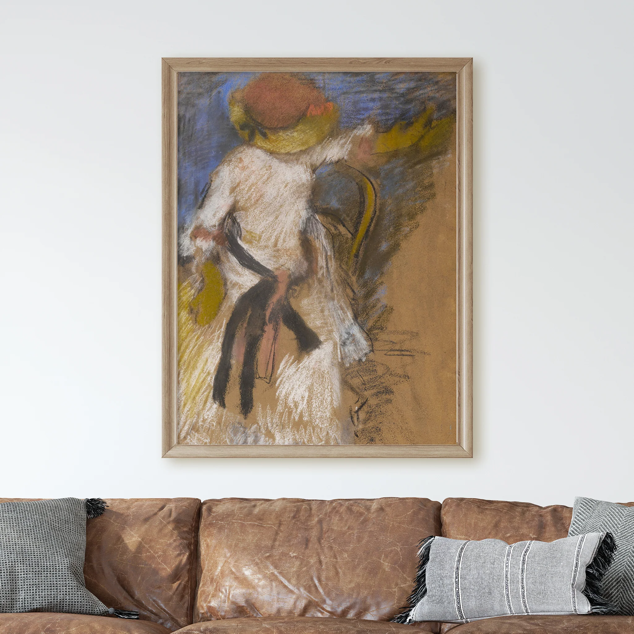Seated Woman in a White Dress by Edgar Degas - Image 2