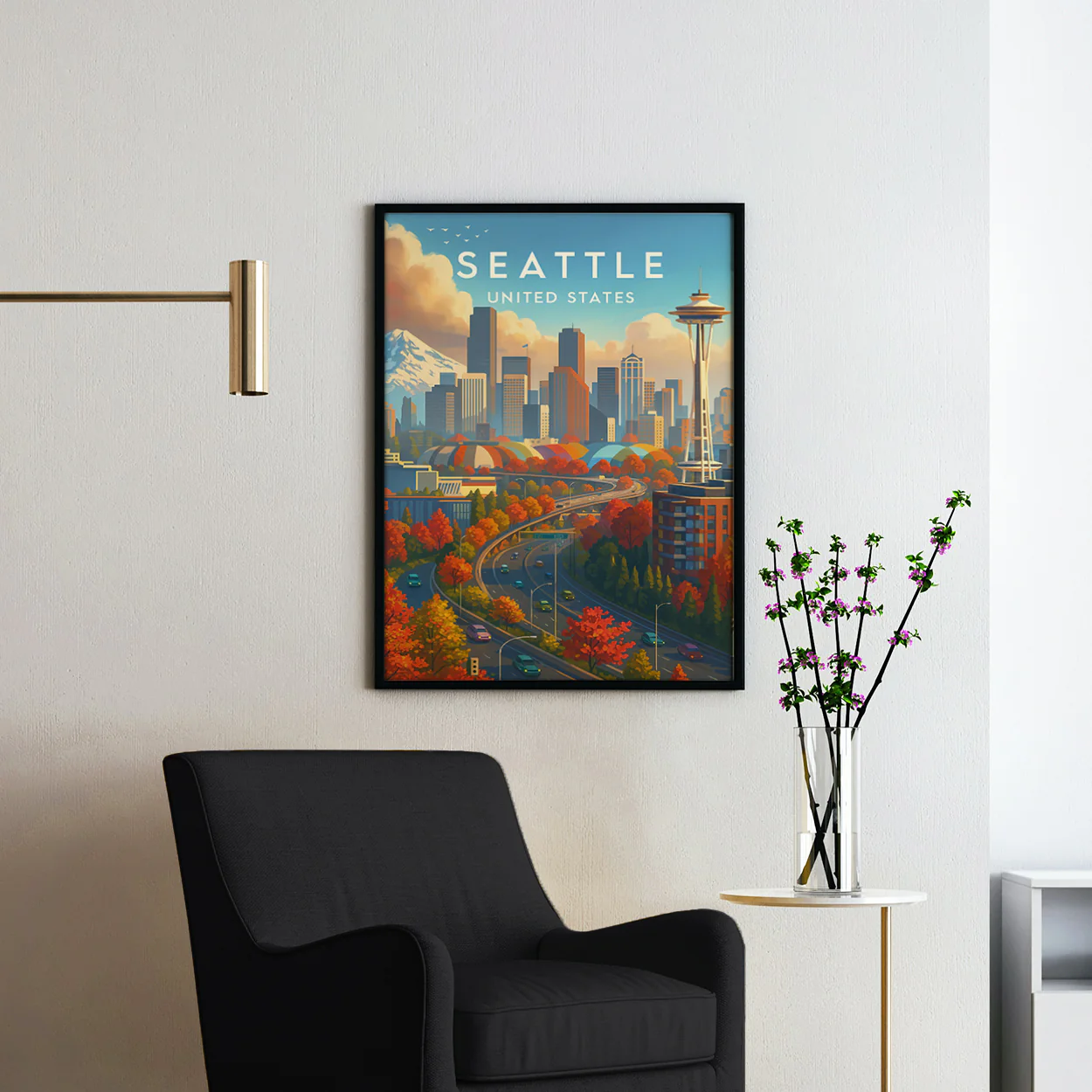 Seattle Vintage Travel Poster - Image 2