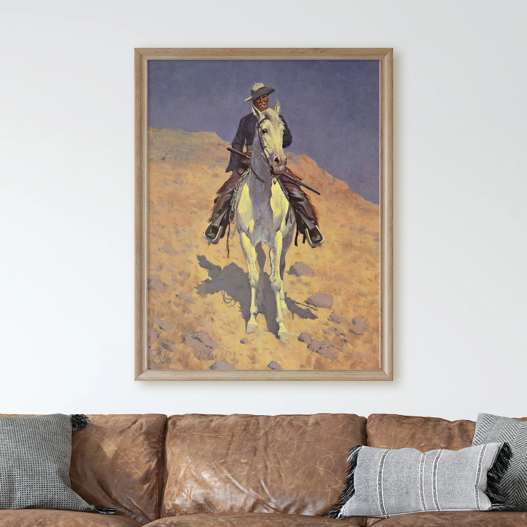 Self Portrait on a Horse by Frederic Remington - Image 2