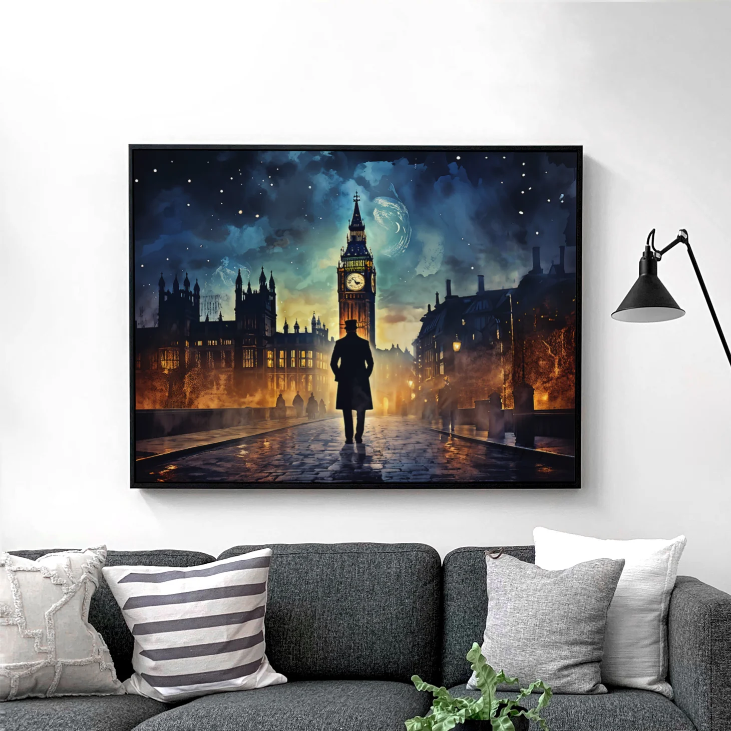 Sherlock Holmes on a Misty Street in London - Image 2