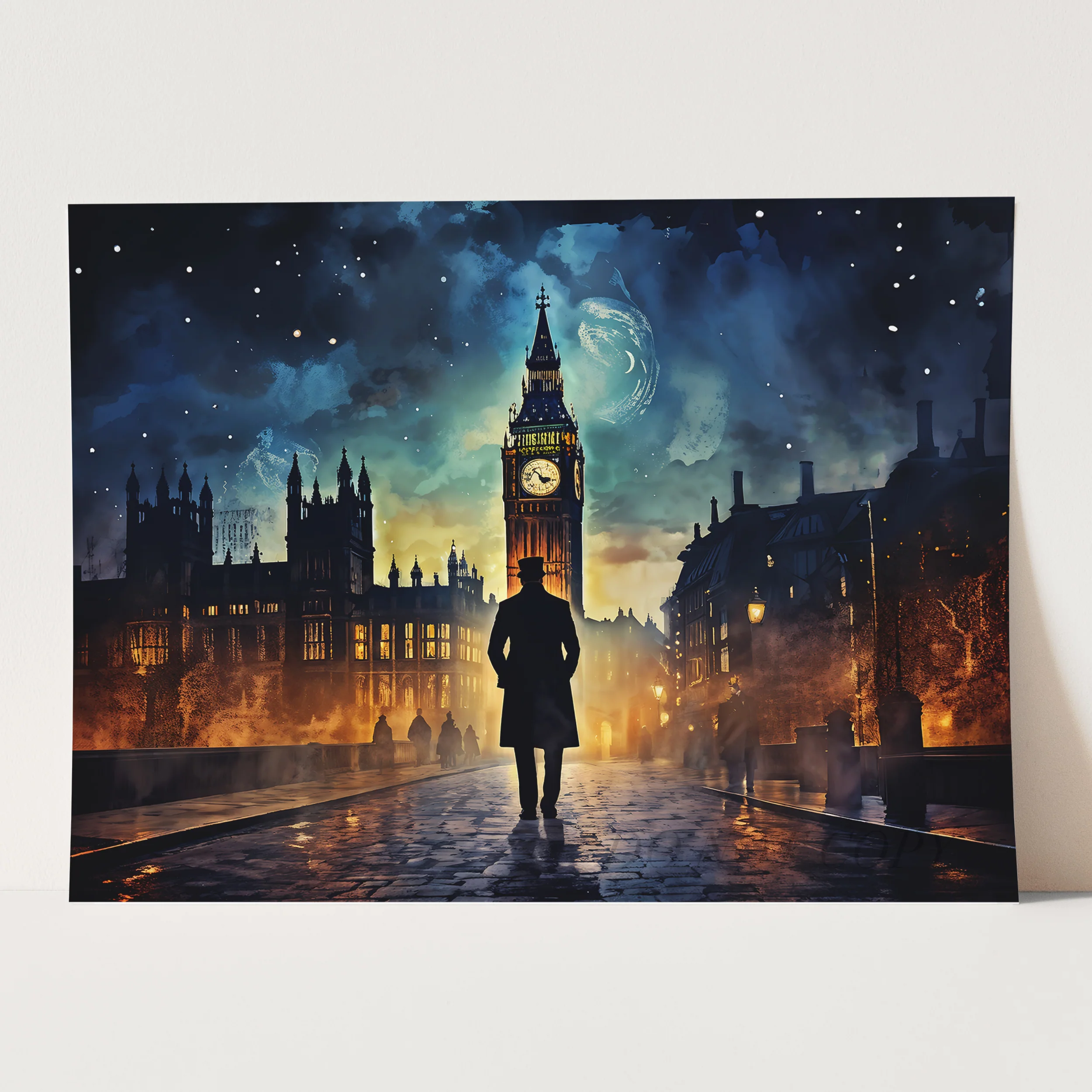 Sherlock Holmes on a Misty Street in London - Image 3
