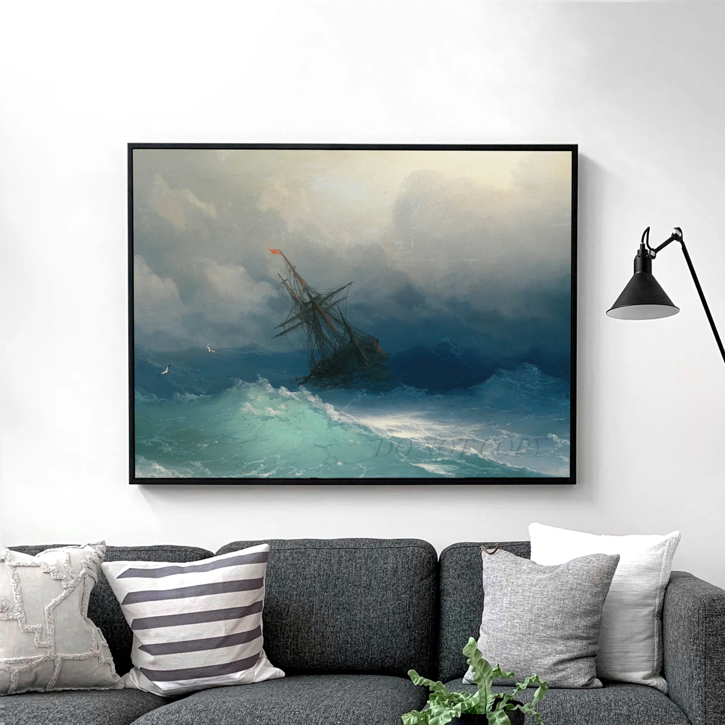 Ship on Stormy Seas by Ivan Konstantinovich Aivazovsky - Image 2