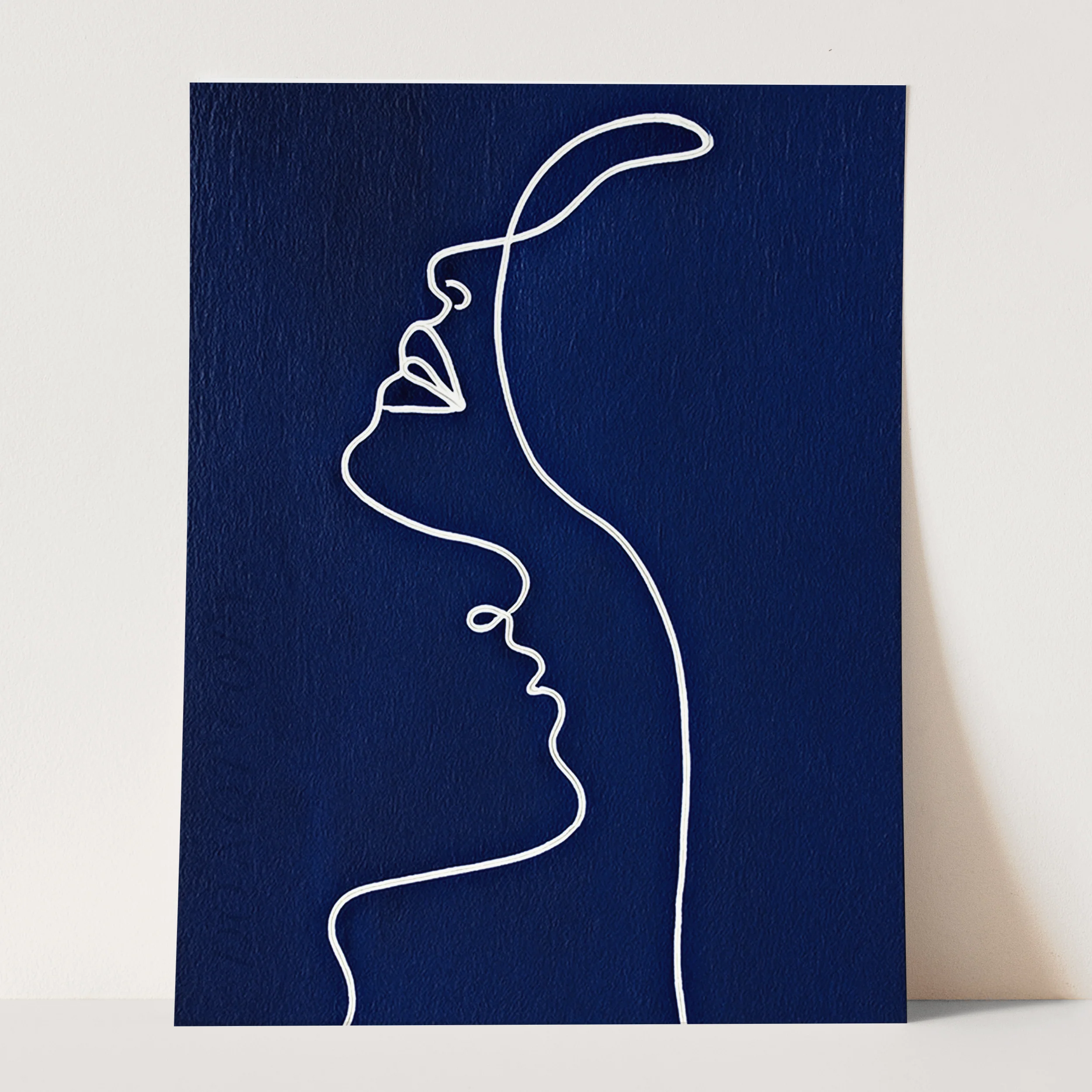 Side View of a Woman - Picasso Style Line Art - Image 3