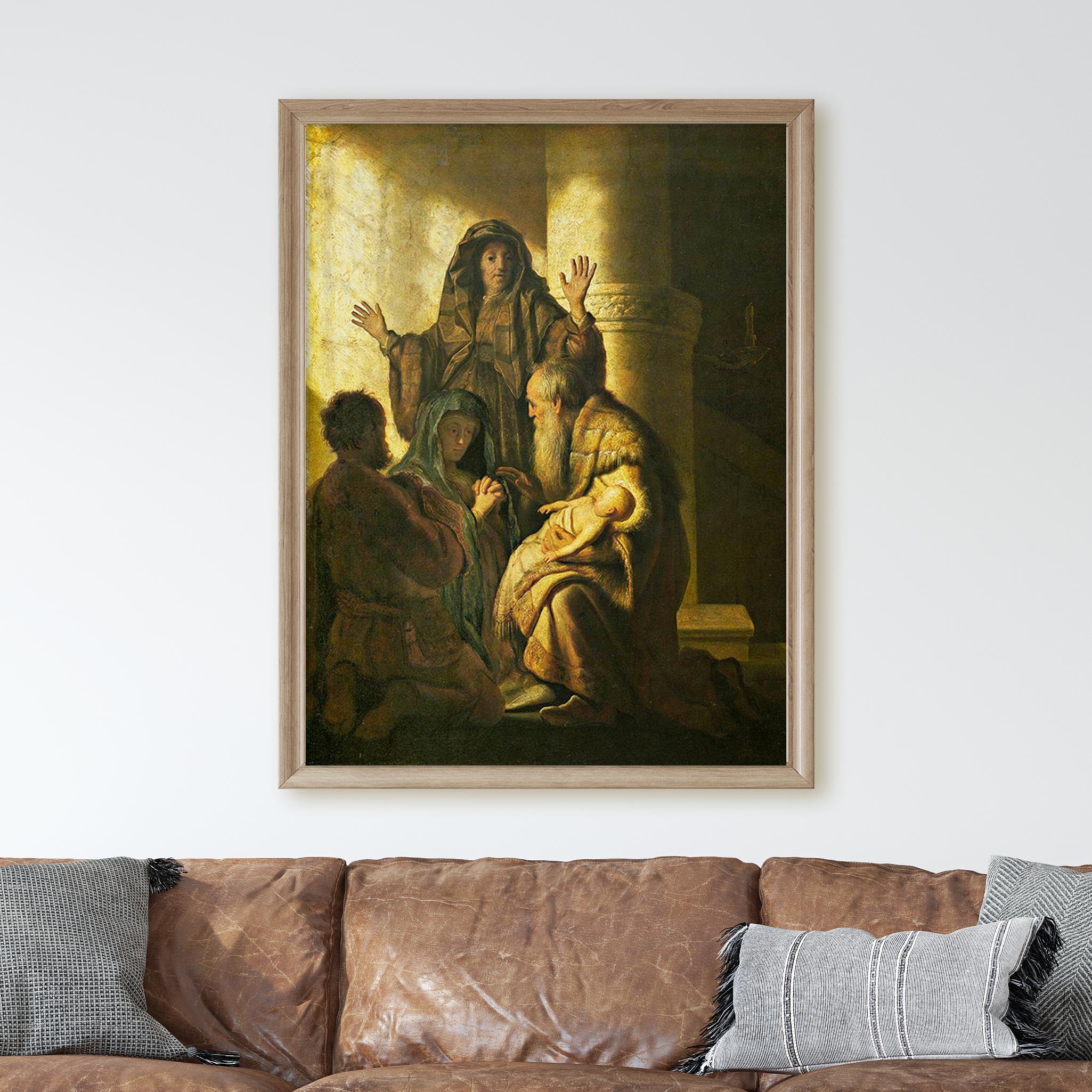Simeon and Anna Recognize The Lord In Jesus by Rembrandt - Image 2