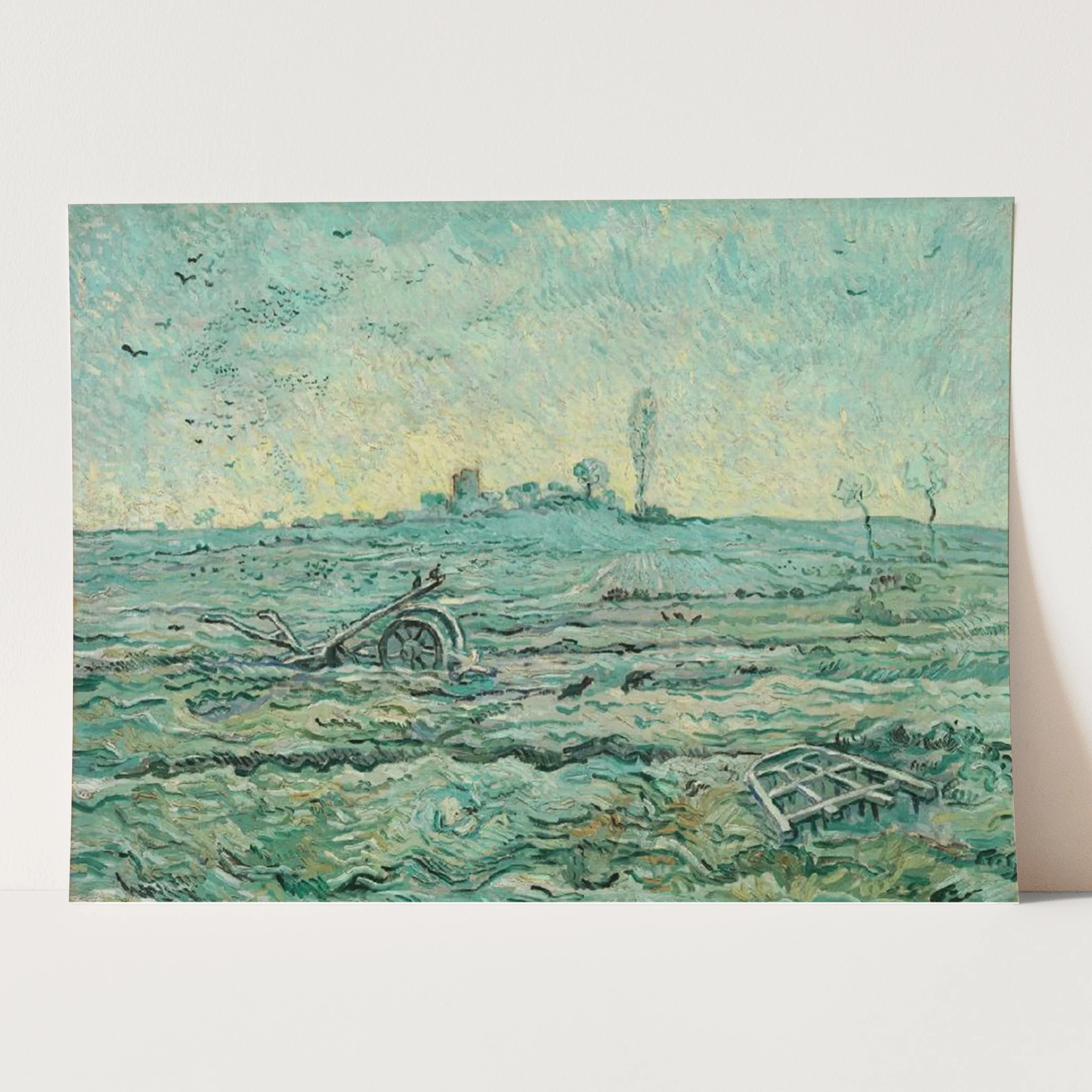 Snow-Covered Field with a Harrow (1890) by Van Gogh - Image 3