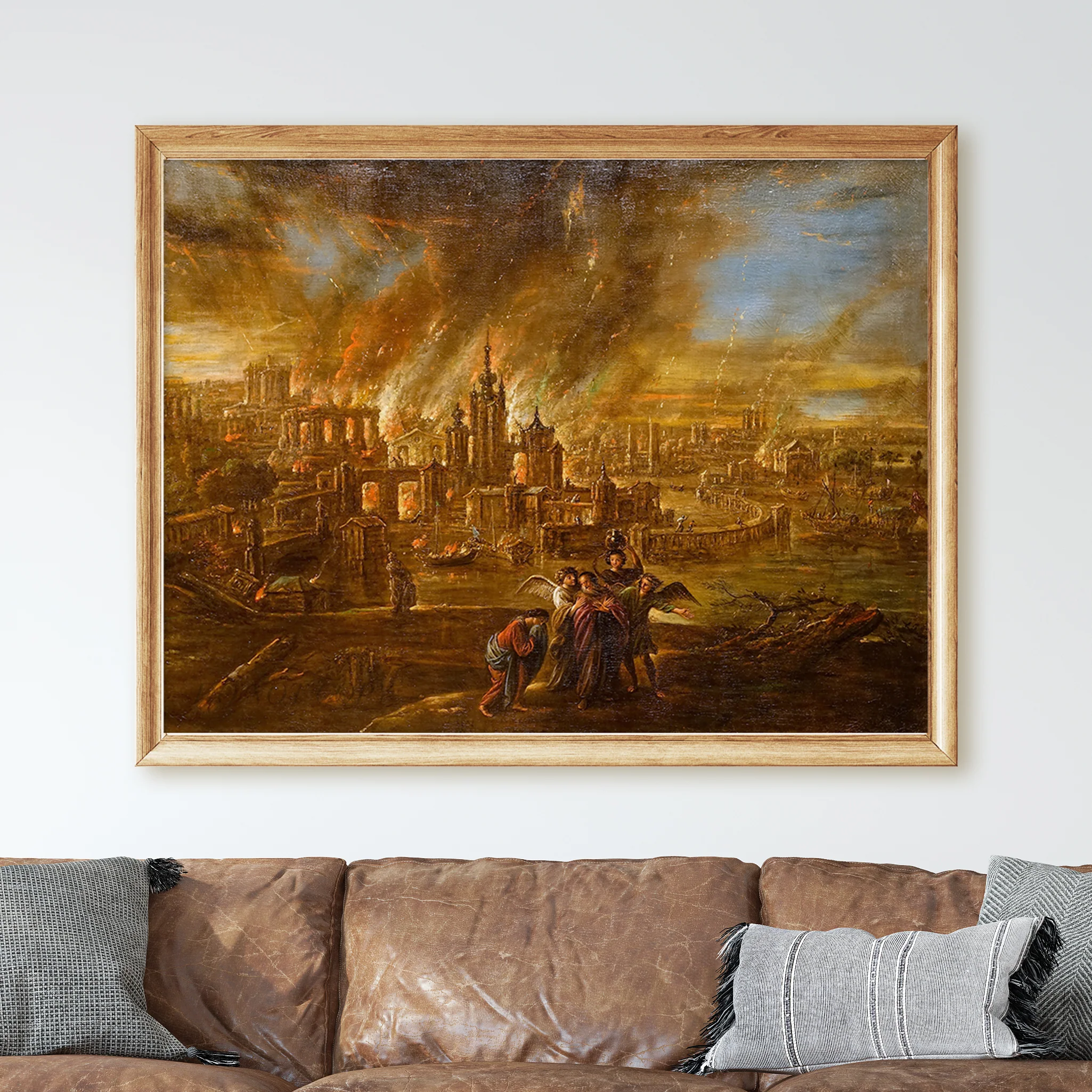 Sodom and Gomorrah Afire (1680) by Jacob de Wet II - Image 2