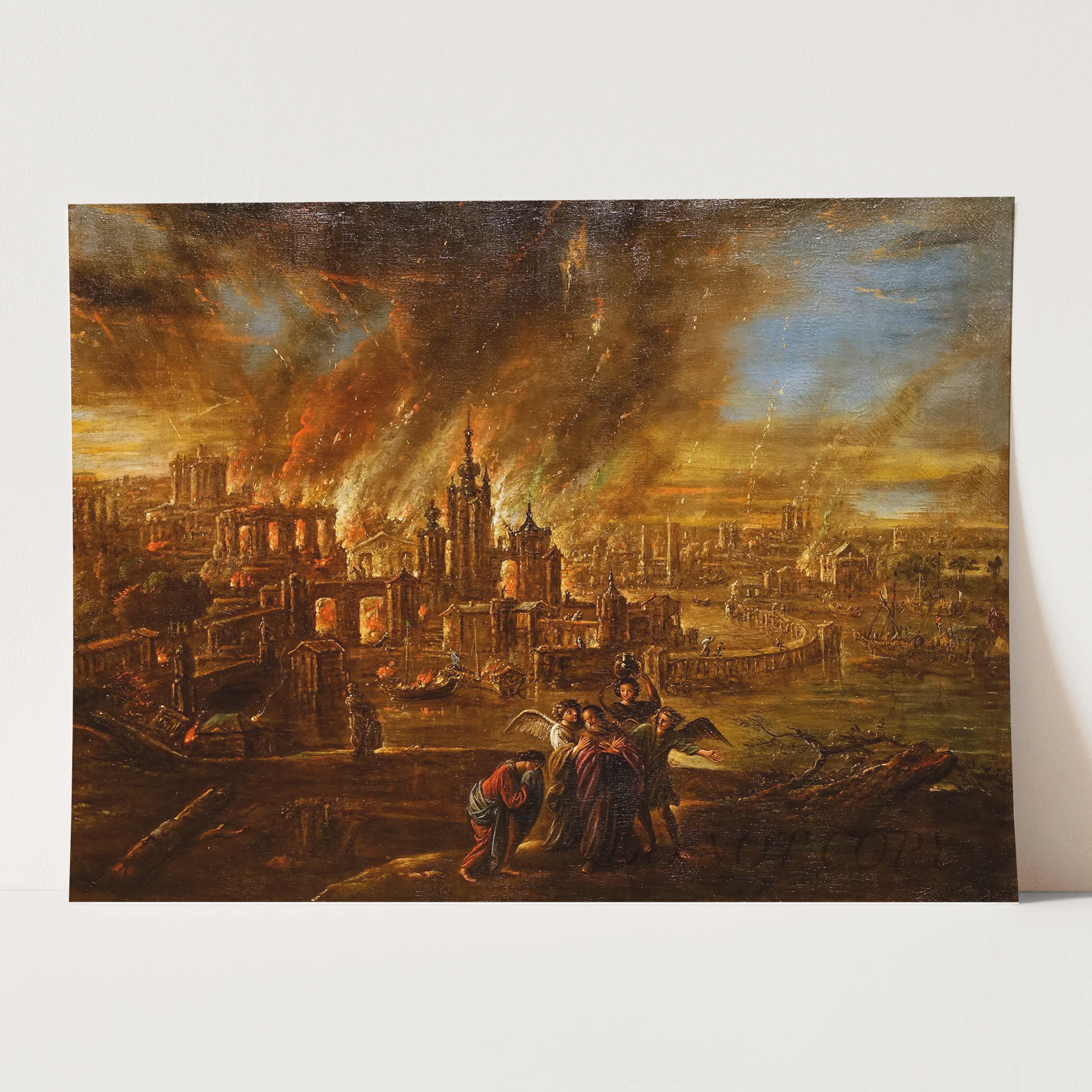 Sodom and Gomorrah Afire (1680) by Jacob de Wet II - Image 3
