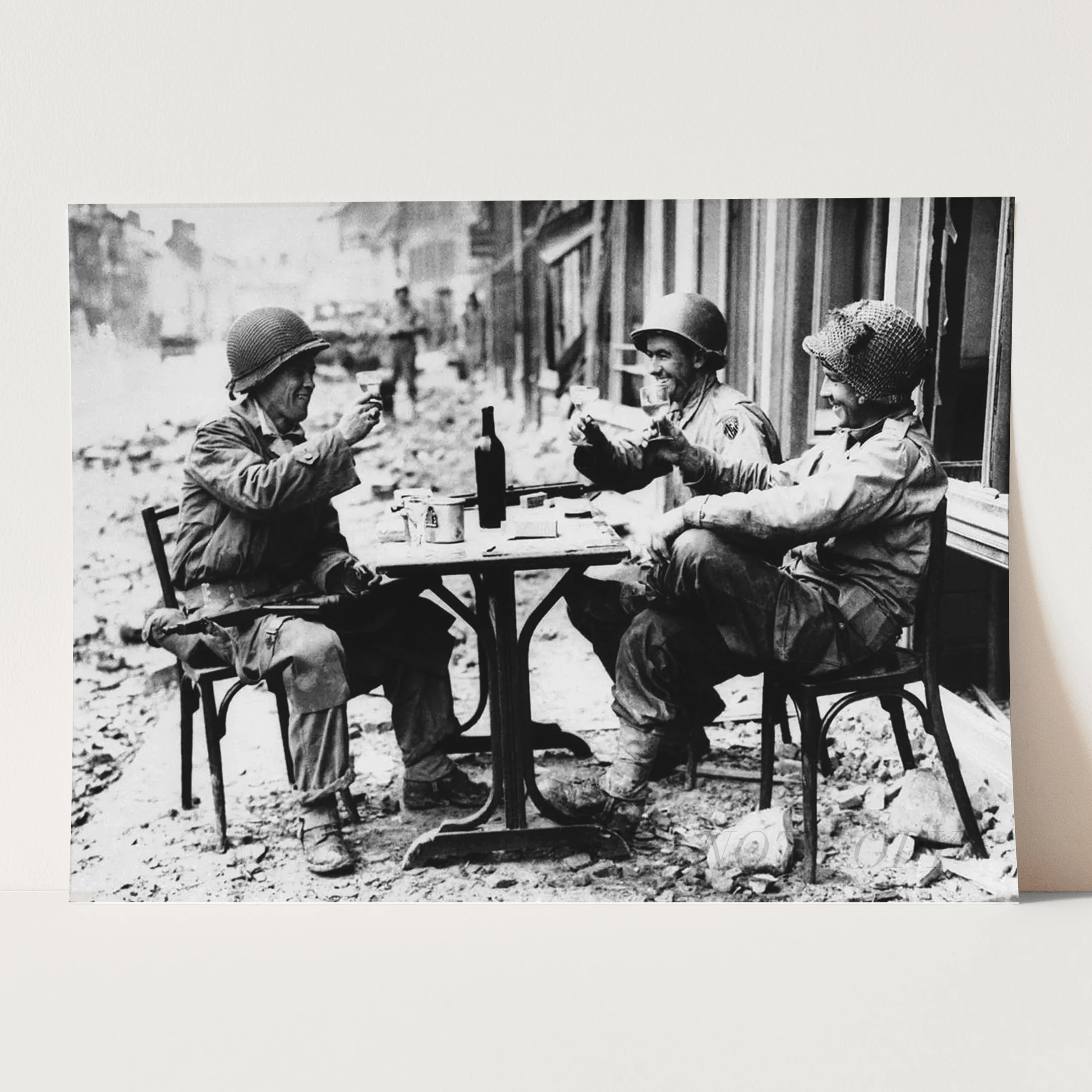 Soldiers Drinking Champagne, World War Two - Image 3