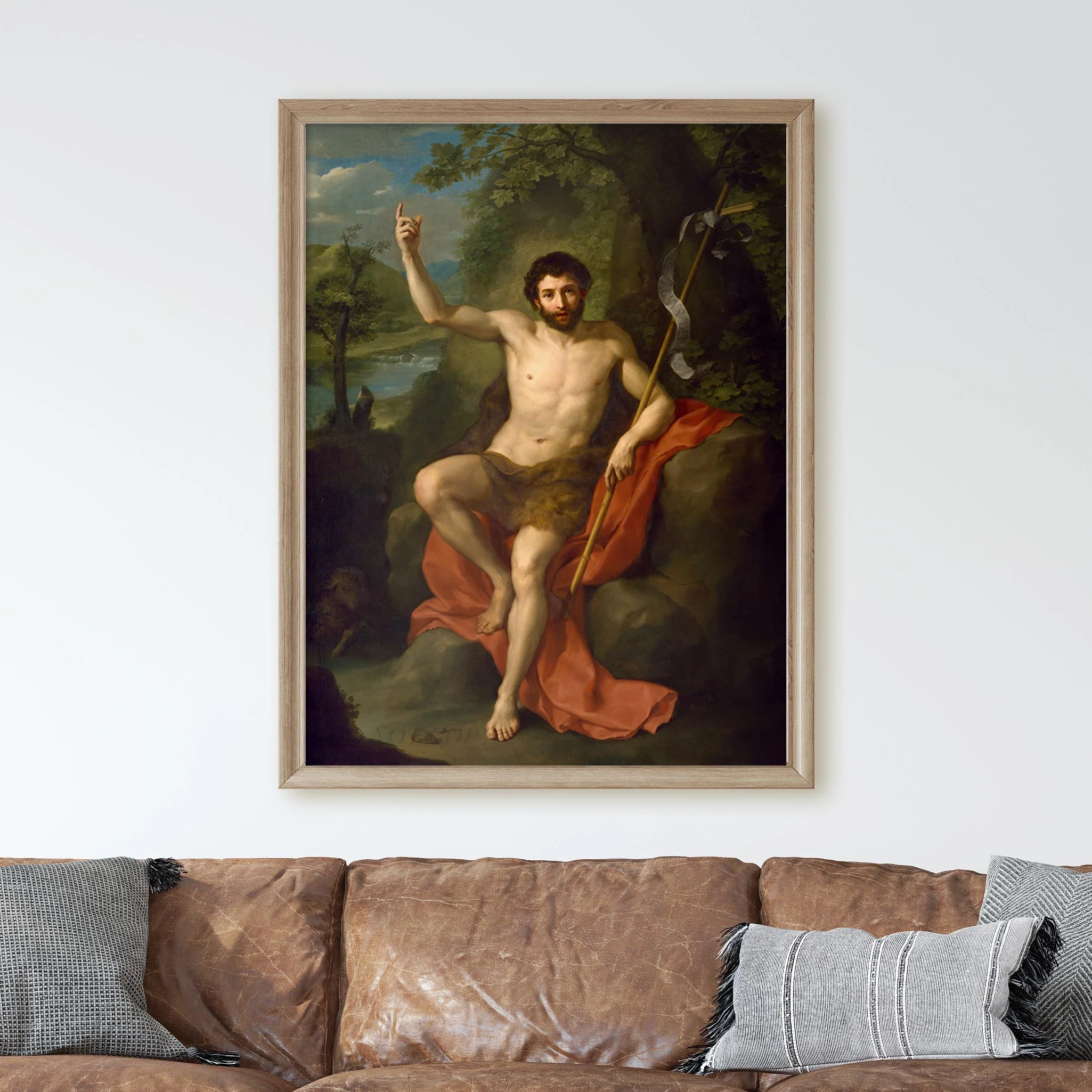 St. John the Baptist Preaching in the Wilderness by Anton Raphael Mengs - Image 2