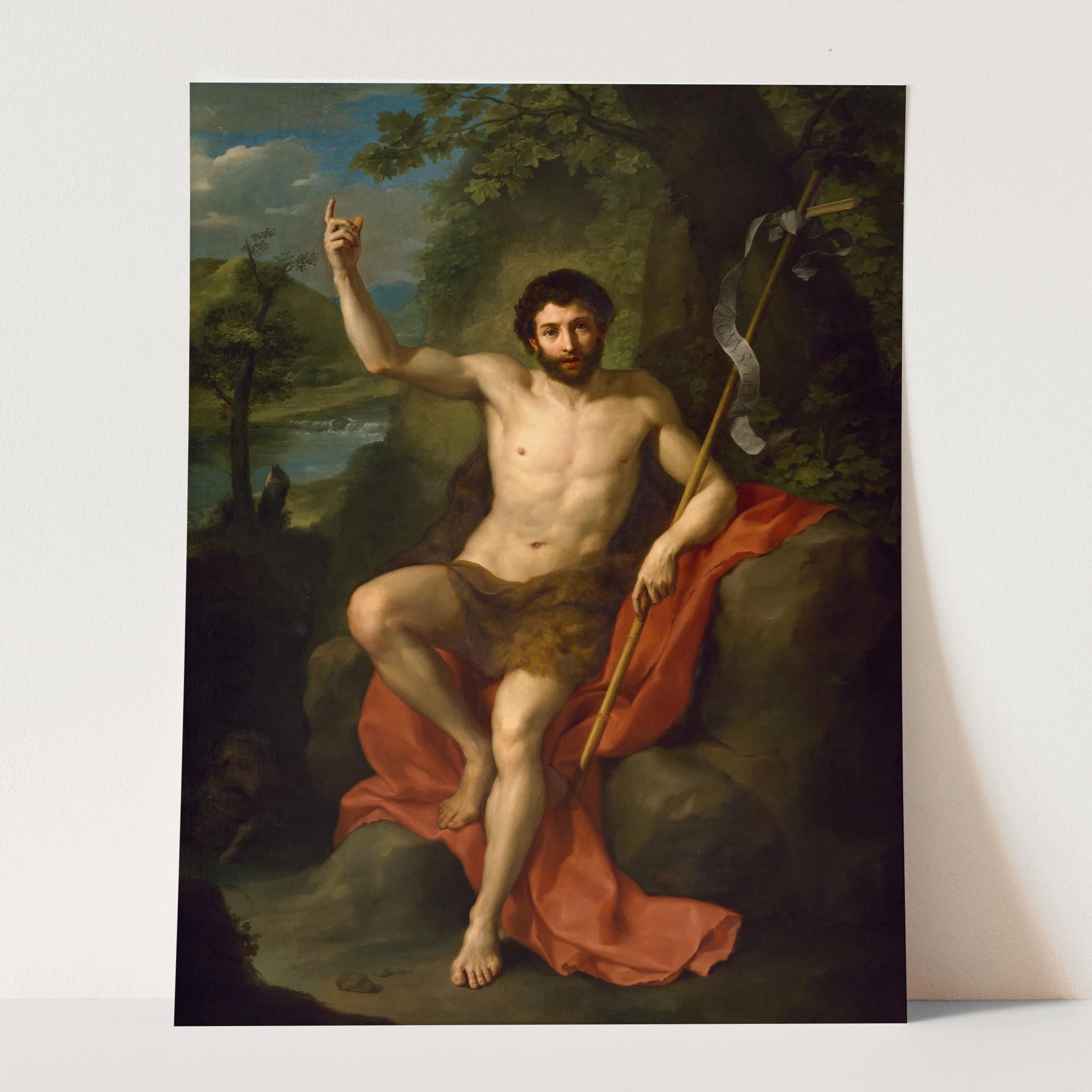 St. John the Baptist Preaching in the Wilderness by Anton Raphael Mengs - Image 3